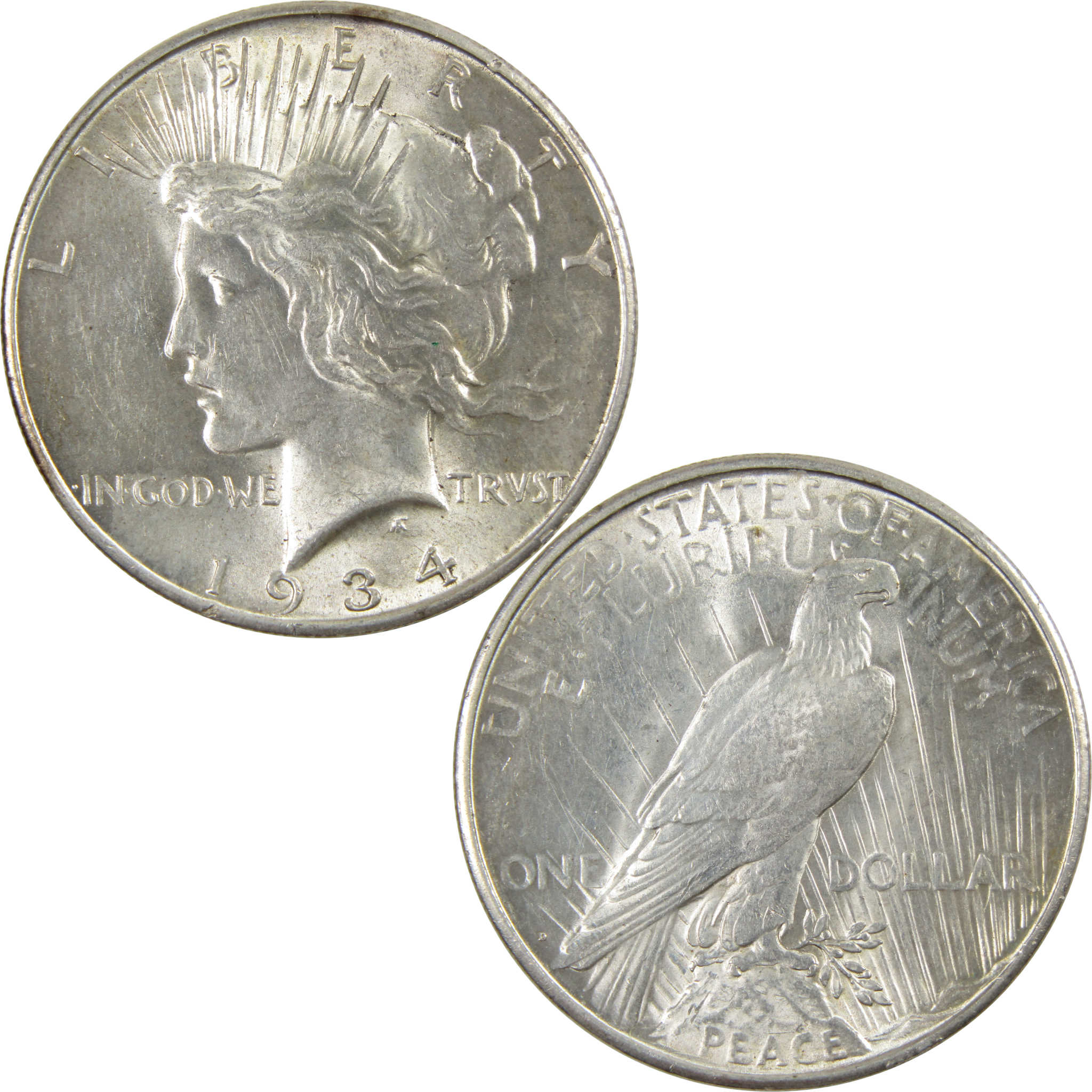 1934 D Peace Dollar BU Uncirculated 90% Silver $1 Coin SKU:I4065