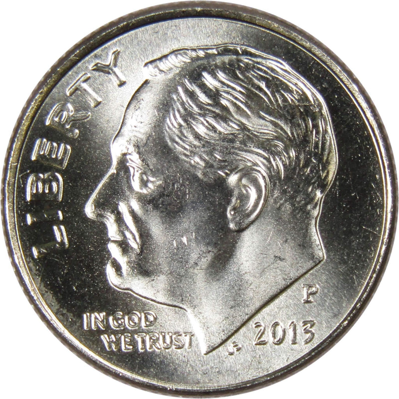 2013 P Roosevelt Dime BU Uncirculated Mint State 10c US Coin Collectible - Roosevelt coin - Profile Coins &amp; Collectibles