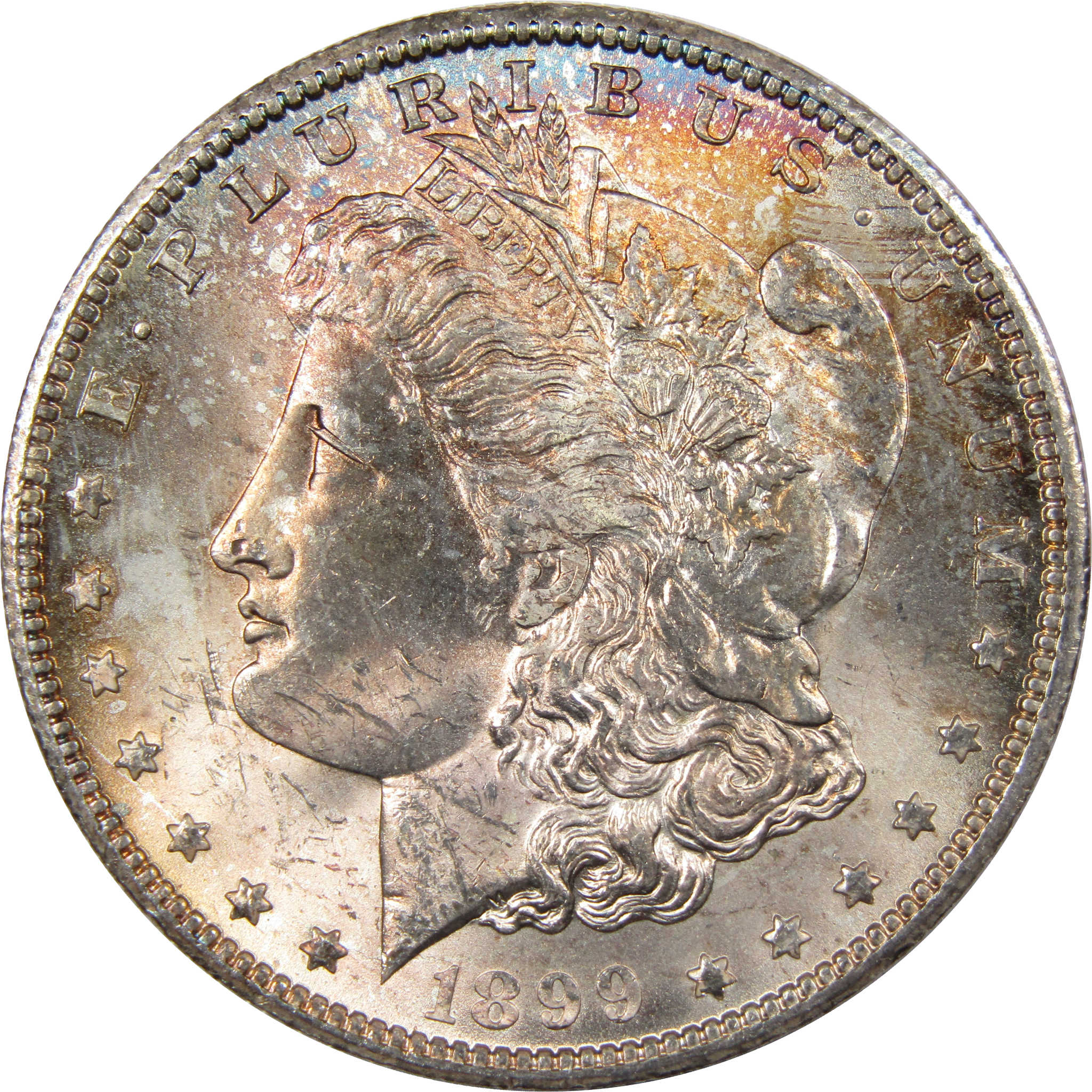 1899 O Morgan Dollar BU Choice Uncirculated Silver Toned SKU:I1272