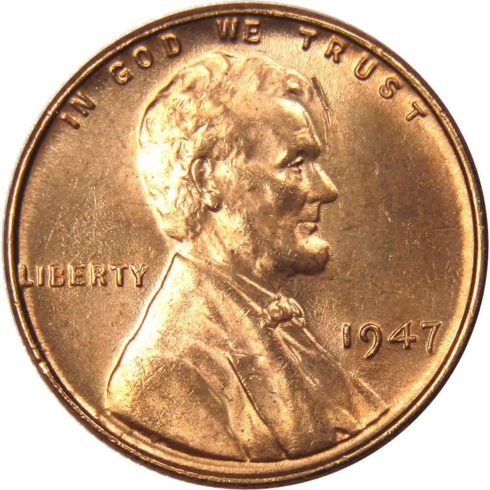1947 Lincoln Wheat Cent BU Uncirculated Mint State Bronze Penny 1c Coin
