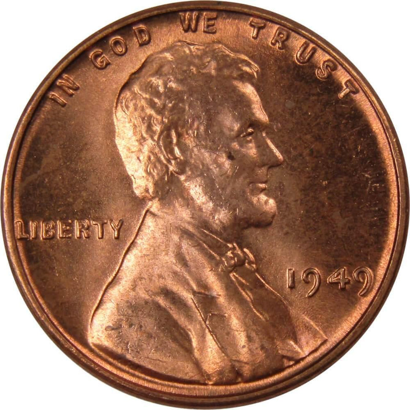 1949 Lincoln Wheat Cent BU Uncirculated Mint State Bronze Penny 1c Coin - Lincoln Cent - Profile Coins &amp; Collectibles