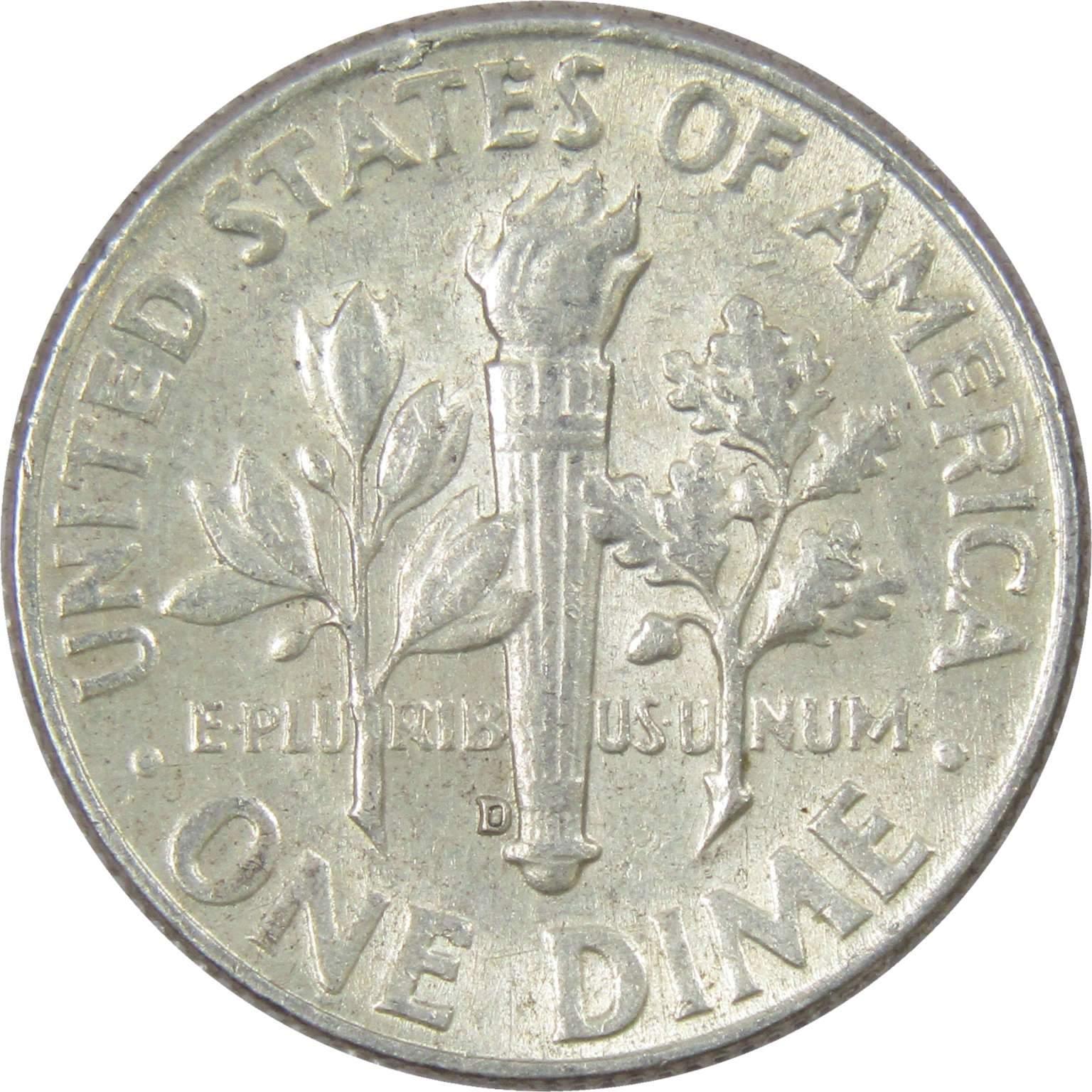 1964 D Roosevelt Dime AG About Good 90% Silver 10c US Coin Collectible