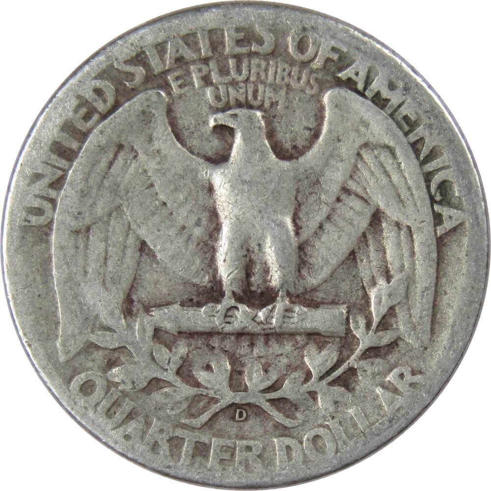 1944 D Washington Quarter G Good 90% Silver 25c US Coin Collectible