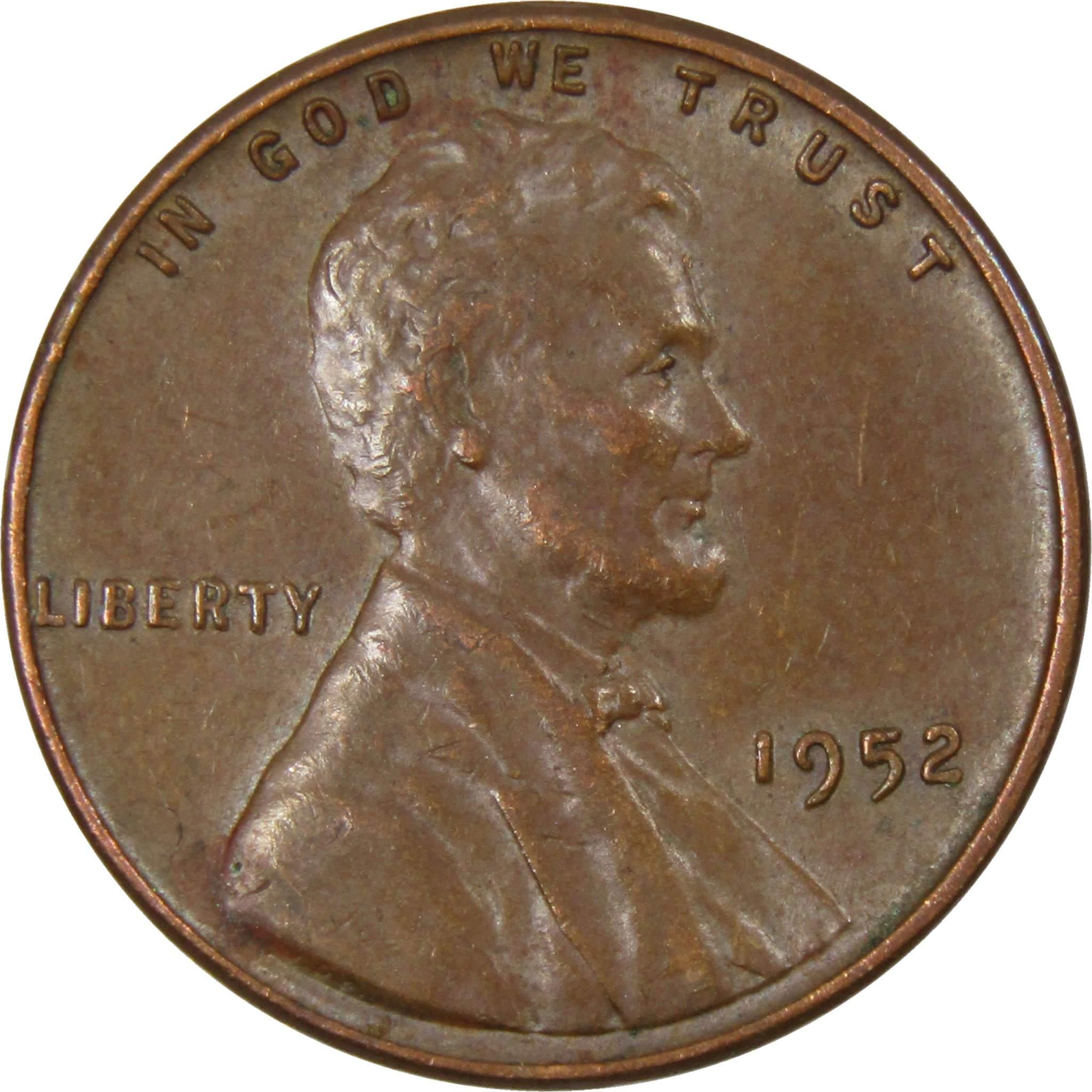 1952 Lincoln Wheat Cent AG About Good Bronze Penny 1c Coin Collectible