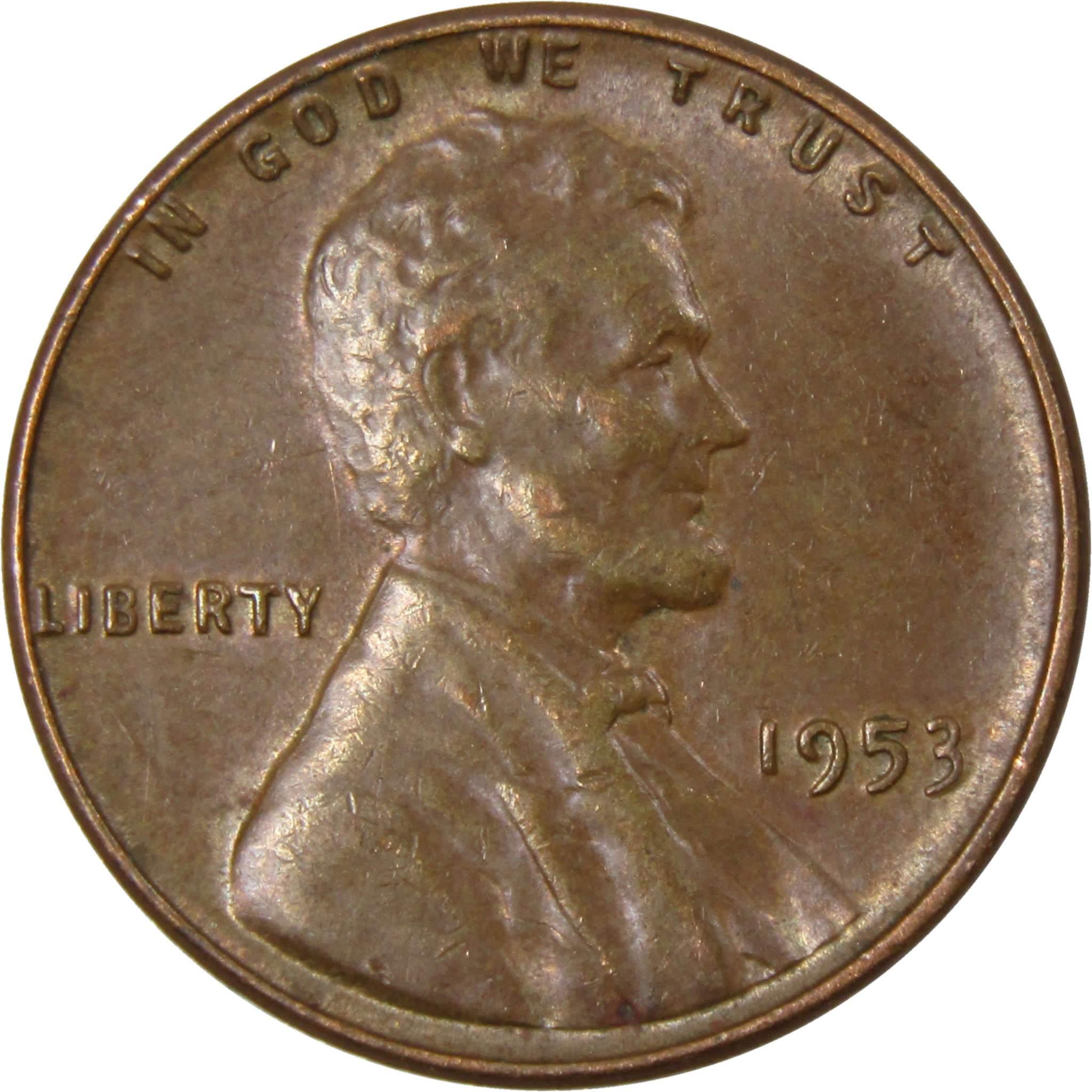 1953 Lincoln Wheat Cent AG About Good Bronze Penny 1c Coin Collectible