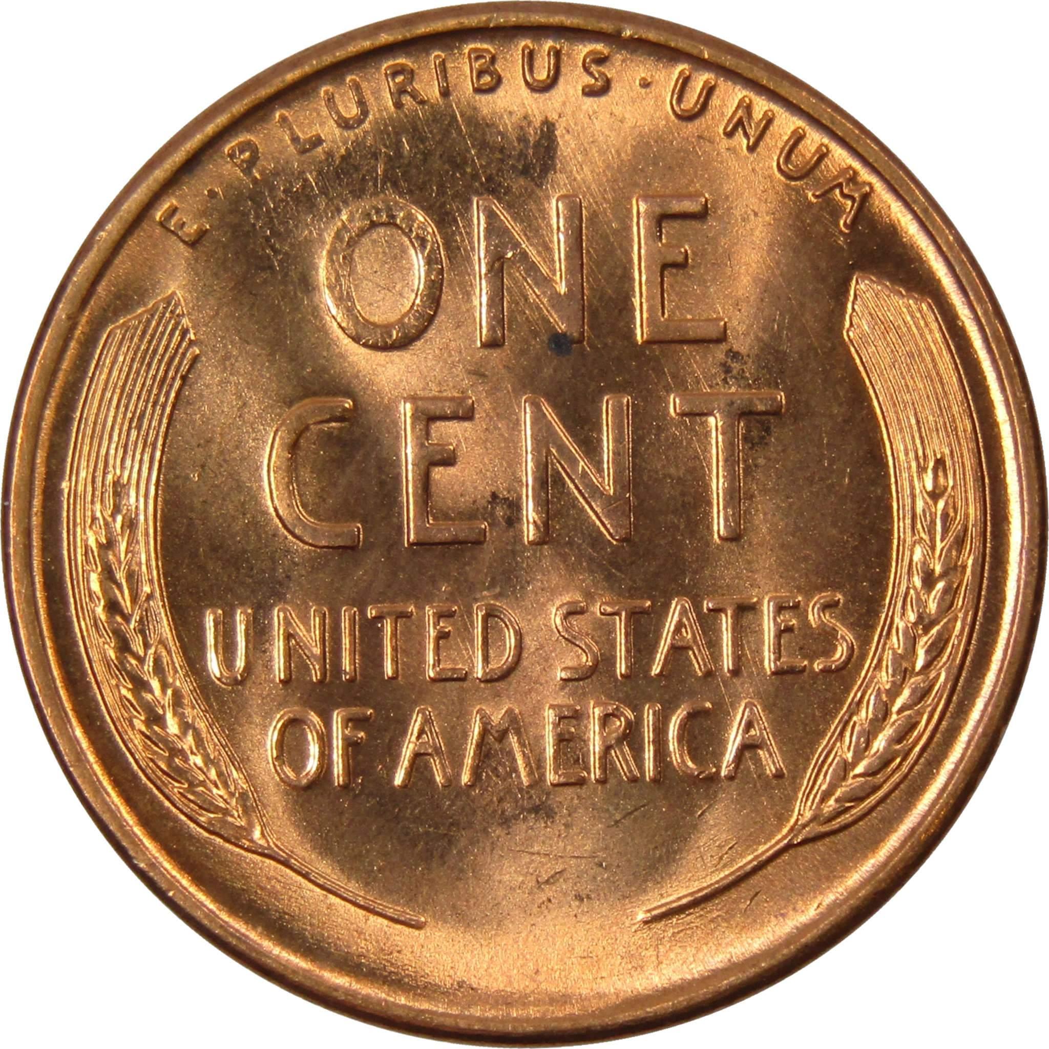 1955 S Lincoln Wheat Cent BU Uncirculated Mint State Bronze Penny 1c Coin