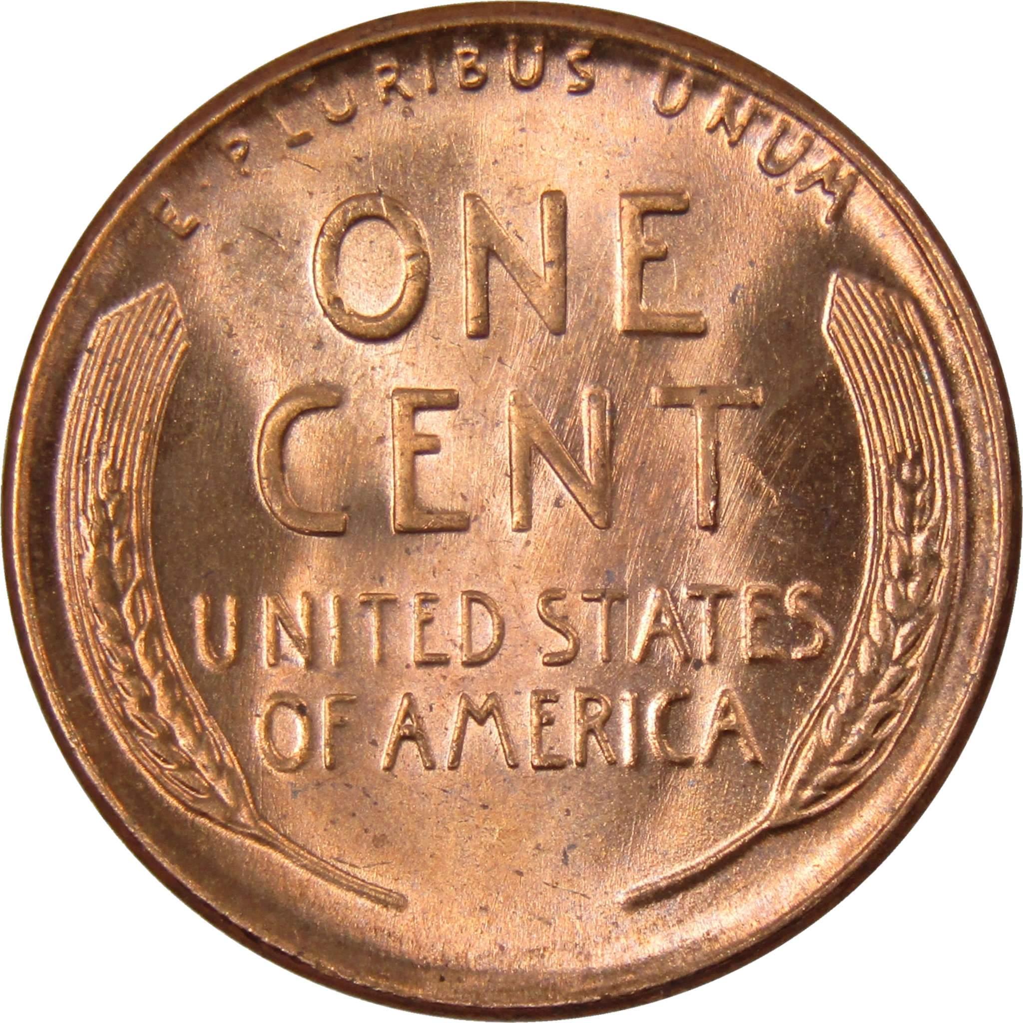 1956 Lincoln Wheat Cent BU Uncirculated Mint State Bronze Penny 1c Coin