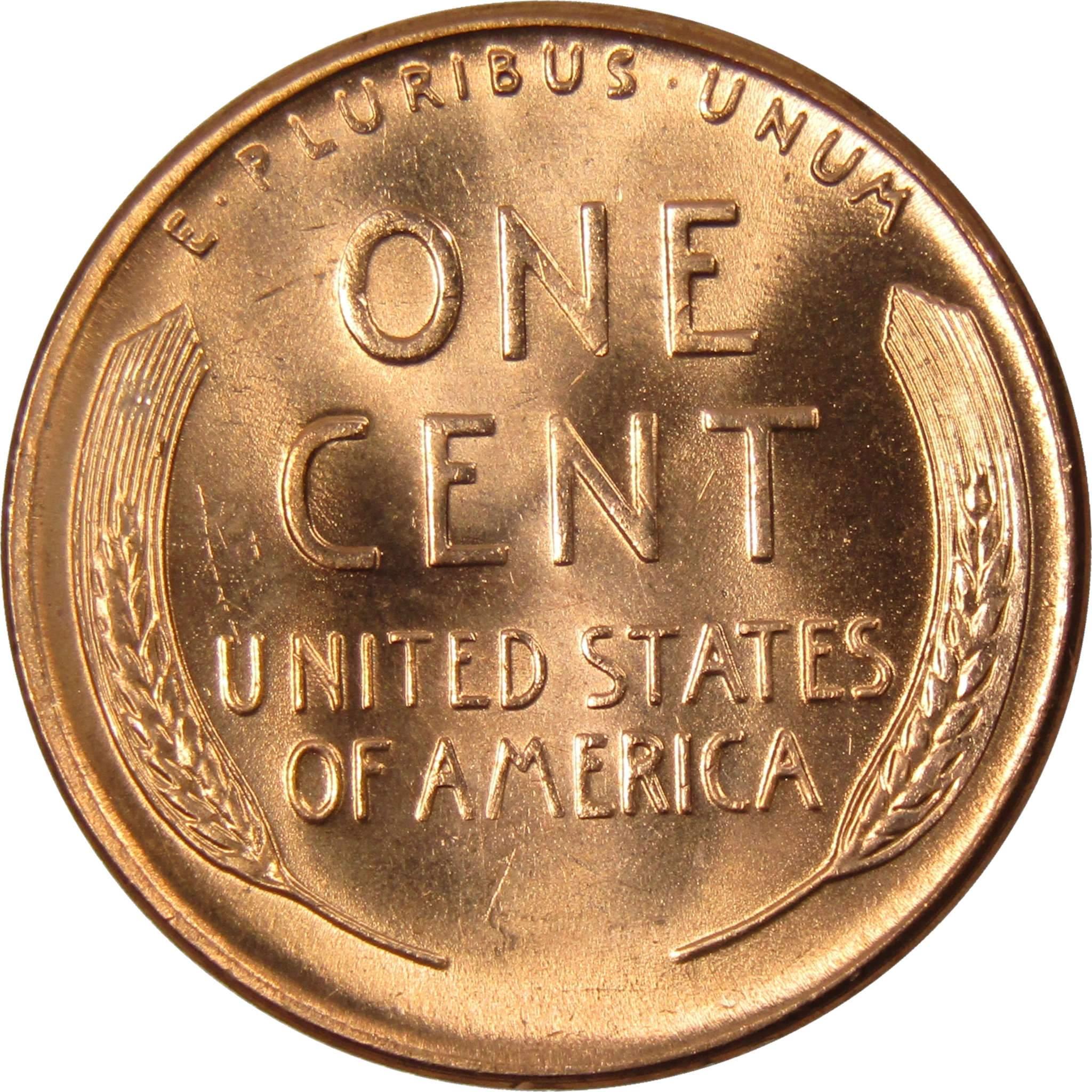 1957 D Lincoln Wheat Penny top