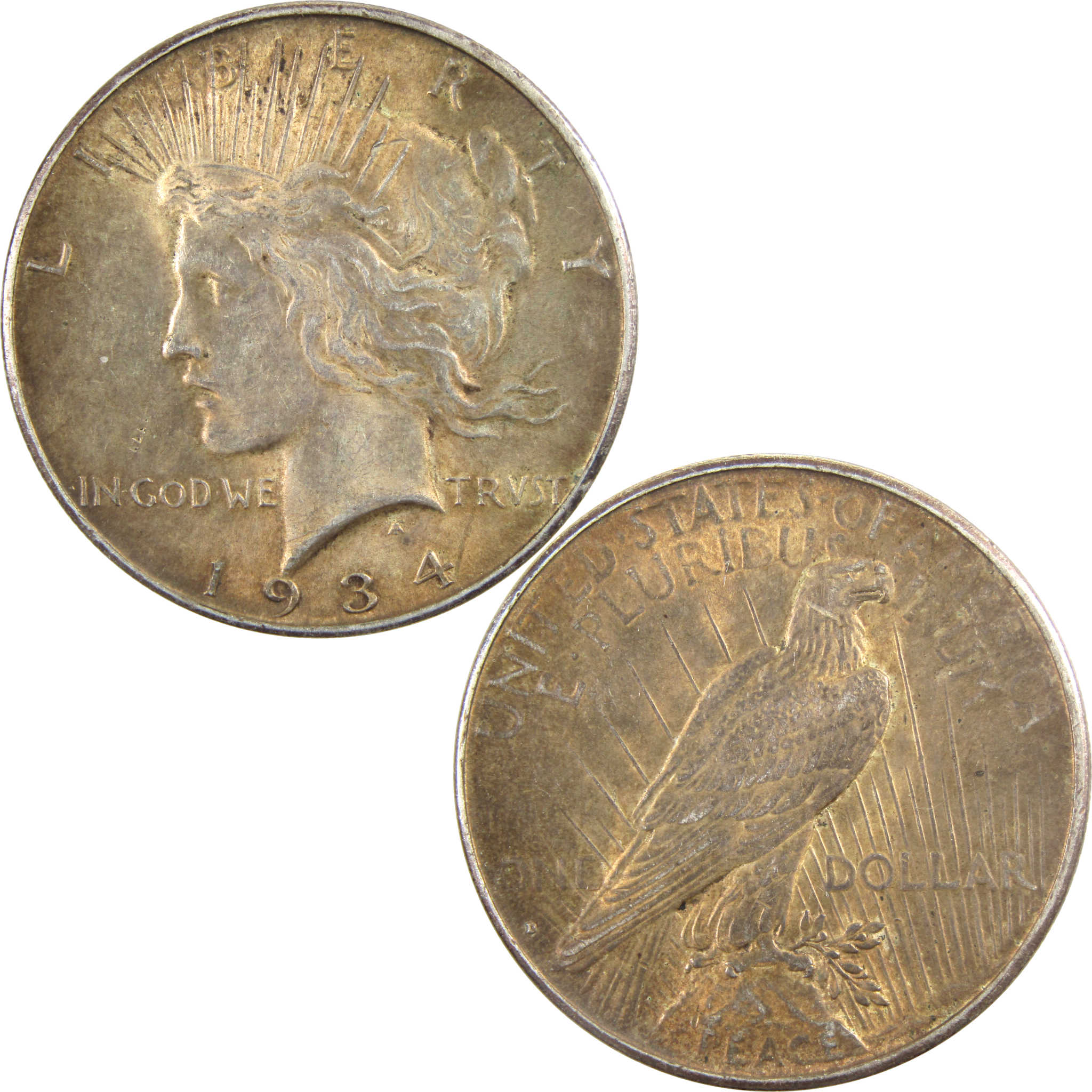 1934 D Peace Dollar AU About Uncirculated 90% Silver $1 Coin SKU:I5742
