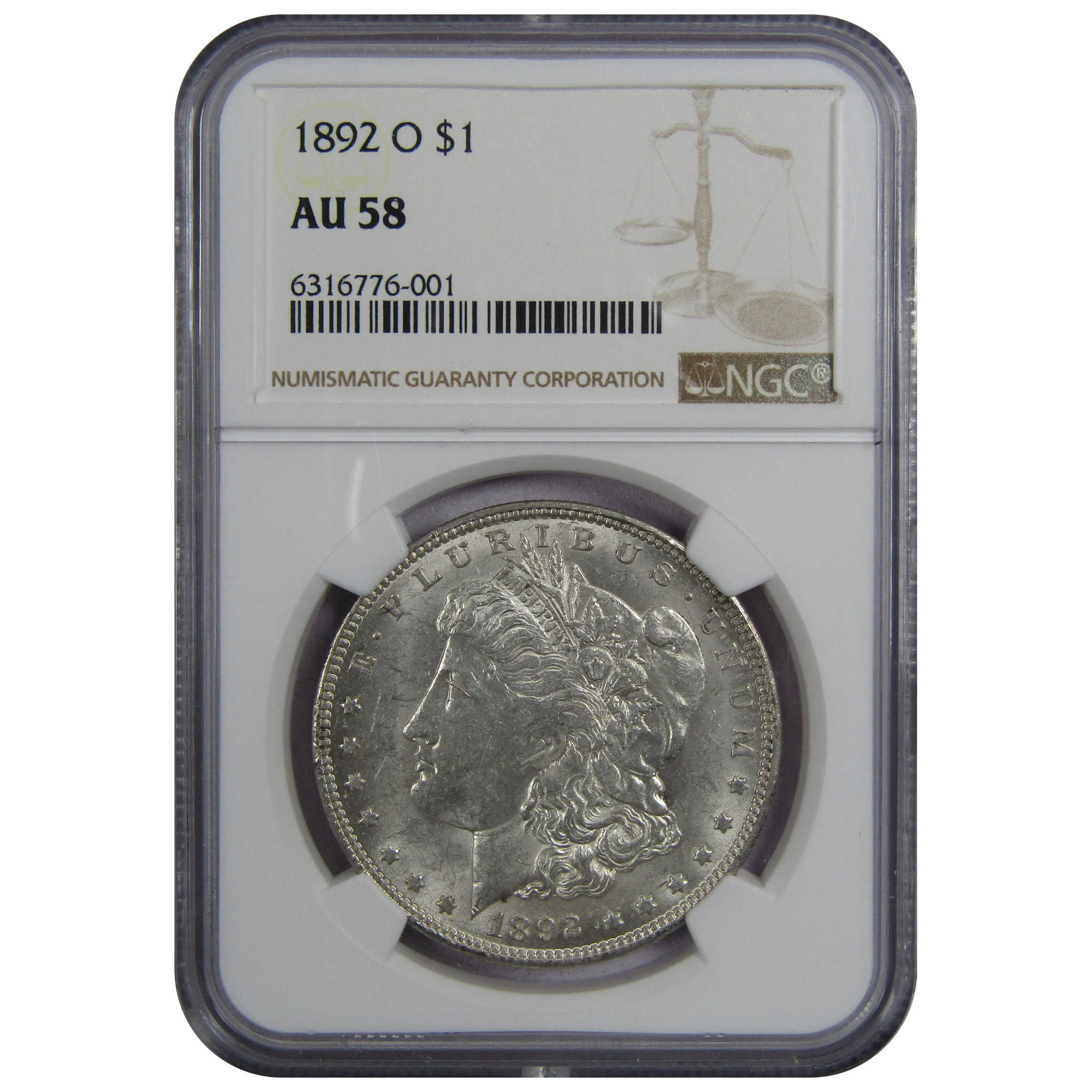 1892 O Morgan Dollar AU 58 NGC 90% Silver US Coin SKU:I144 - Morgan coin - Morgan silver dollar - Morgan silver dollar for sale - Profile Coins &amp; Collectibles