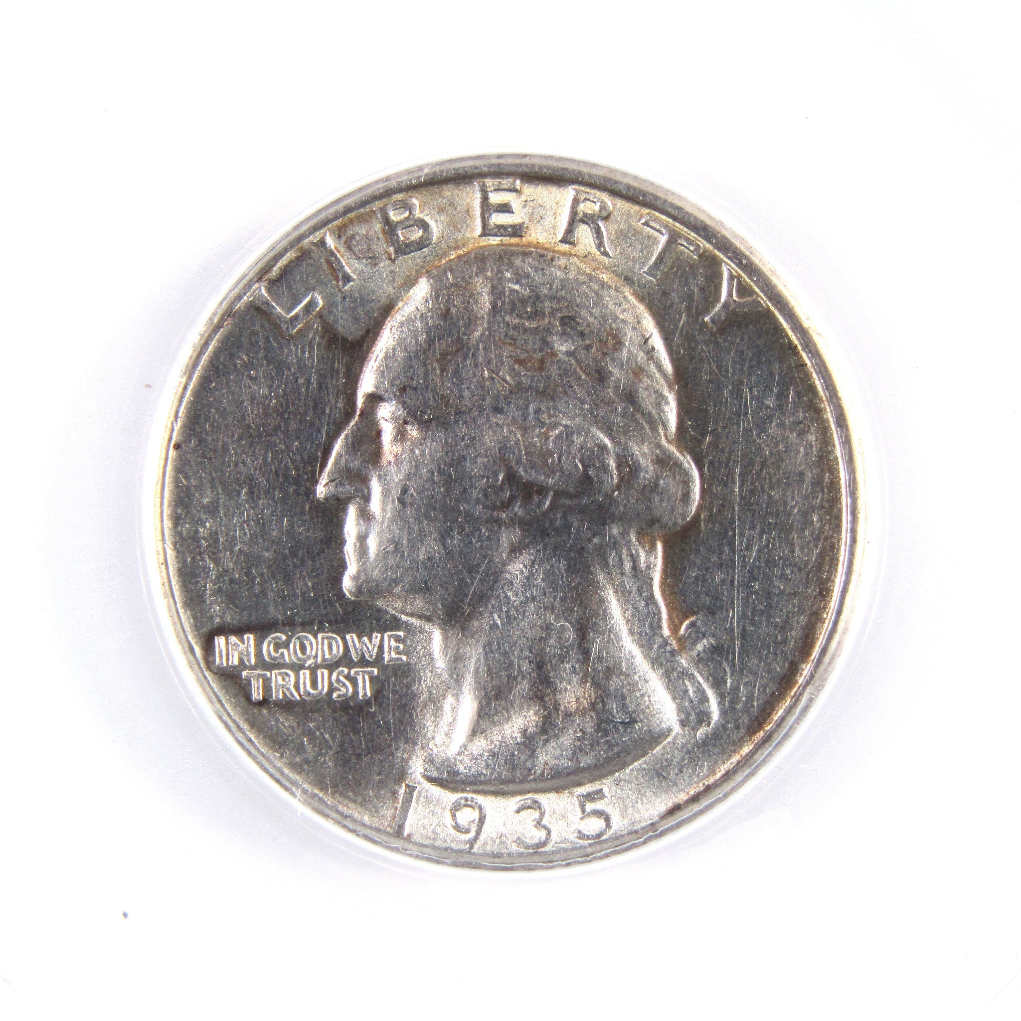 1935 S Washington Quarter AU 58 Details ANACS 90% Silver SKU:CPC2217