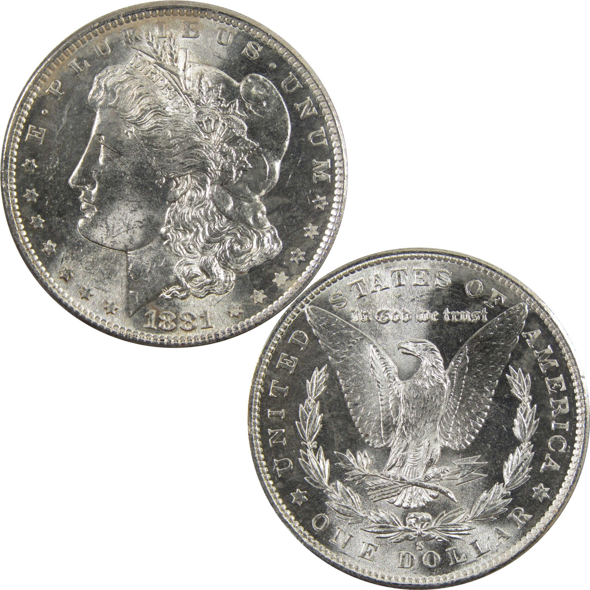 1881 S good Morgan Dollar BU Uncirculated Mint State 90% Silver $1 US Coin