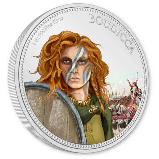 Women in History Boudicca Fine Silver $2 Proof 2022 Niue COA SKU:OPC83