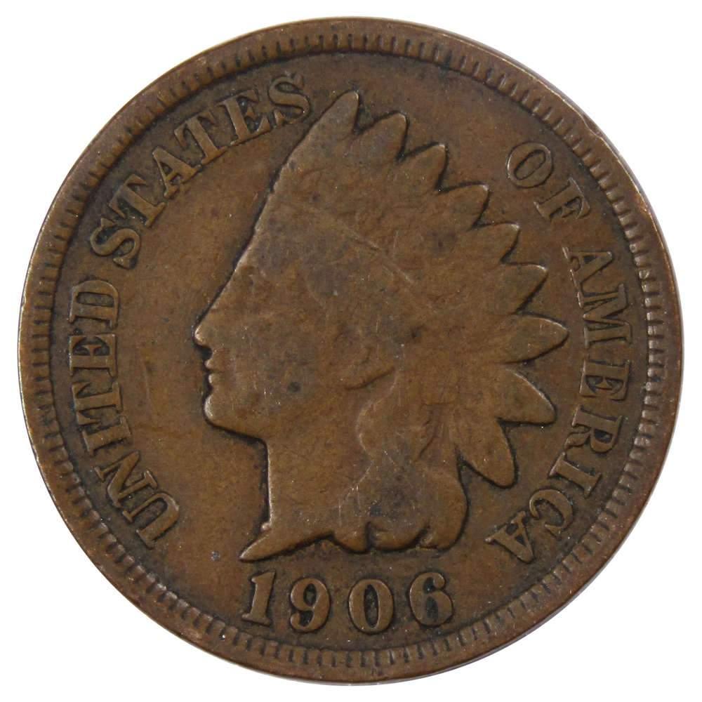 1906 Indian Head Cent G Good Bronze Penny 1c Coin Collectible