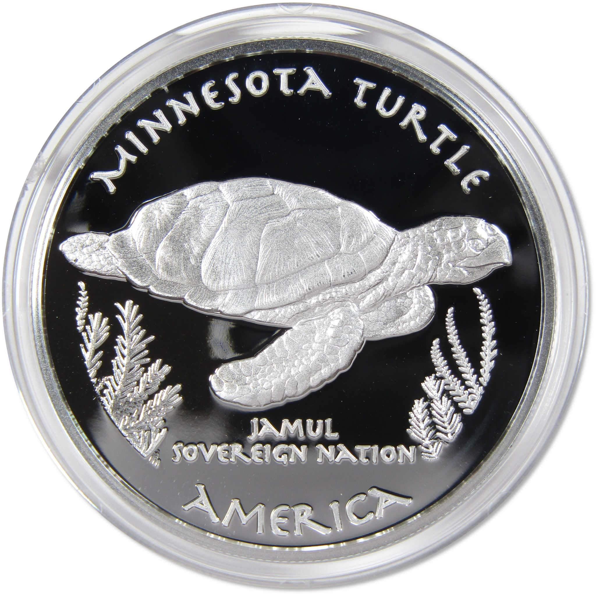 2019 Native American Jamul Dakota Minnesota Turtle 1 oz .999 Silver $1 Proof