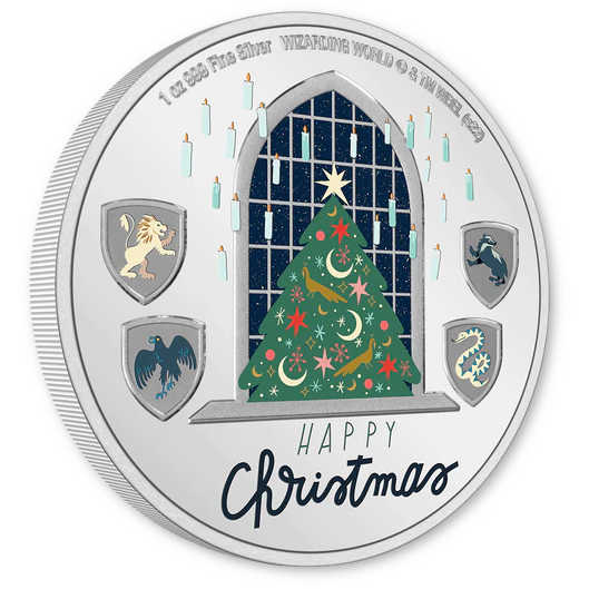 HARRY POTTER Season's Greetings Silver Coin Ornament 2022 SKU:OPC79
