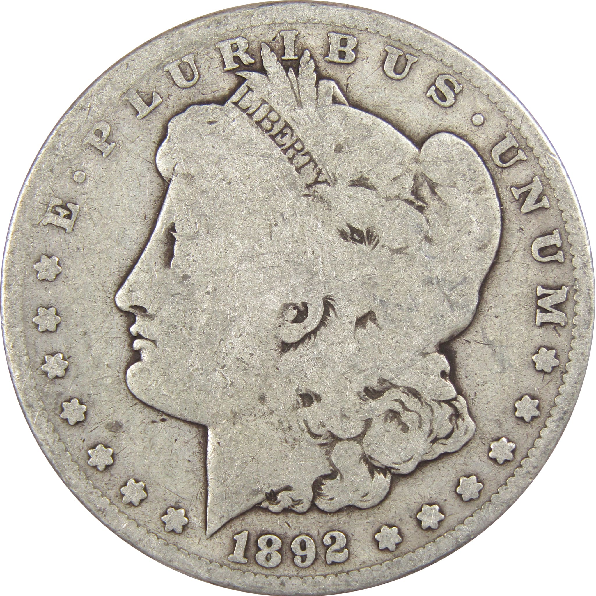1892 S Morgan Dollar AG About Good 90% Silver US Coin SKU:IPC7444 - Morgan coin - Morgan silver dollar - Morgan silver dollar for sale - Profile Coins &amp; Collectibles