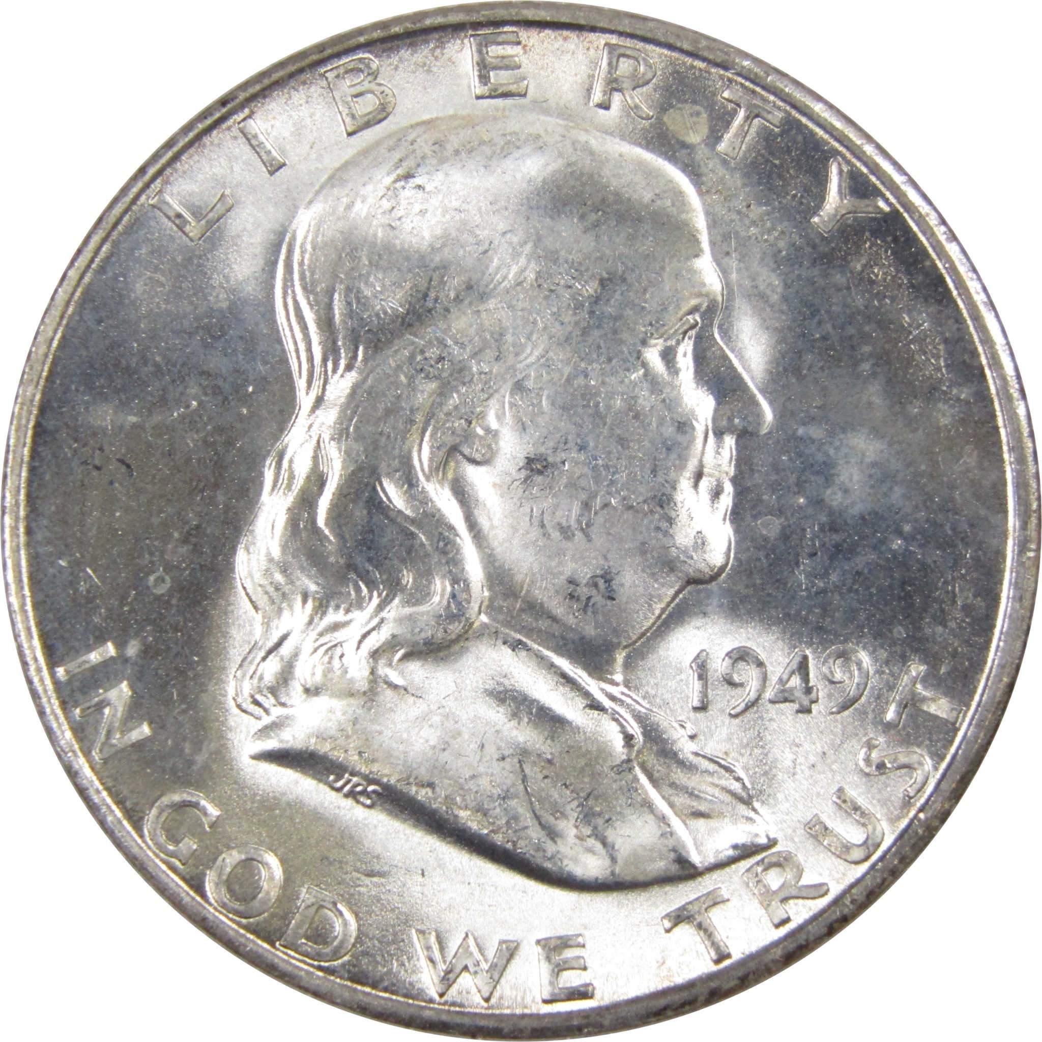 1949 S Franklin Half Dollar Choice Uncirculated Silver 50c SKU:IPC2046