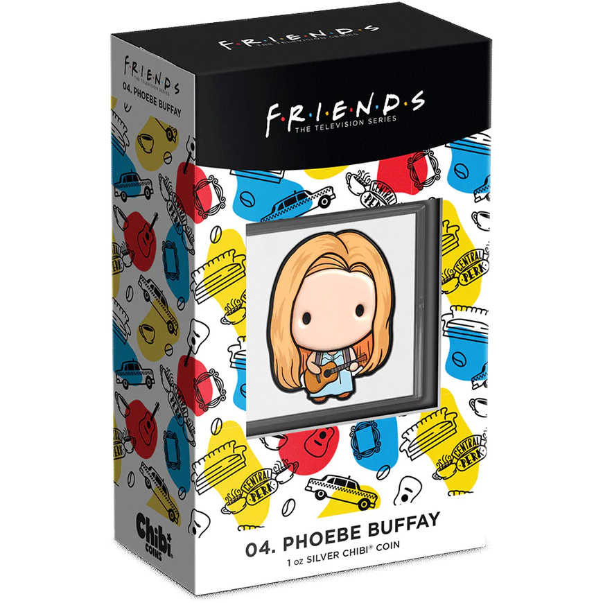 FRIENDS Phoebe Buffay Chibi Fine Silver Proof 2022 Niue COA SKU:OPC64