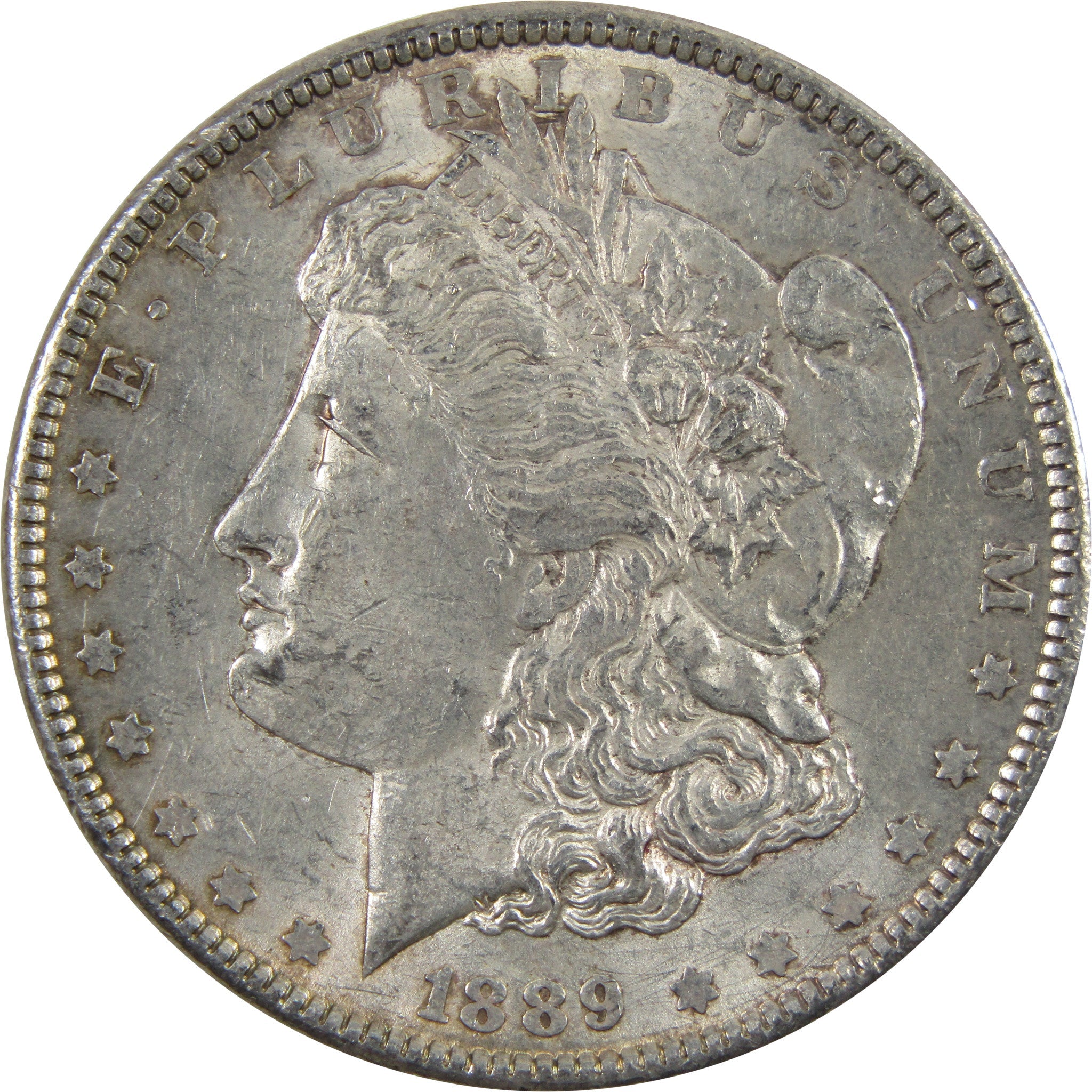 1889 Morgan Dollar AU About Uncirculated 90% Silver $1 Coin SKU:I5516 - Morgan coin - Morgan silver dollar - Morgan silver dollar for sale - Profile Coins &amp; Collectibles