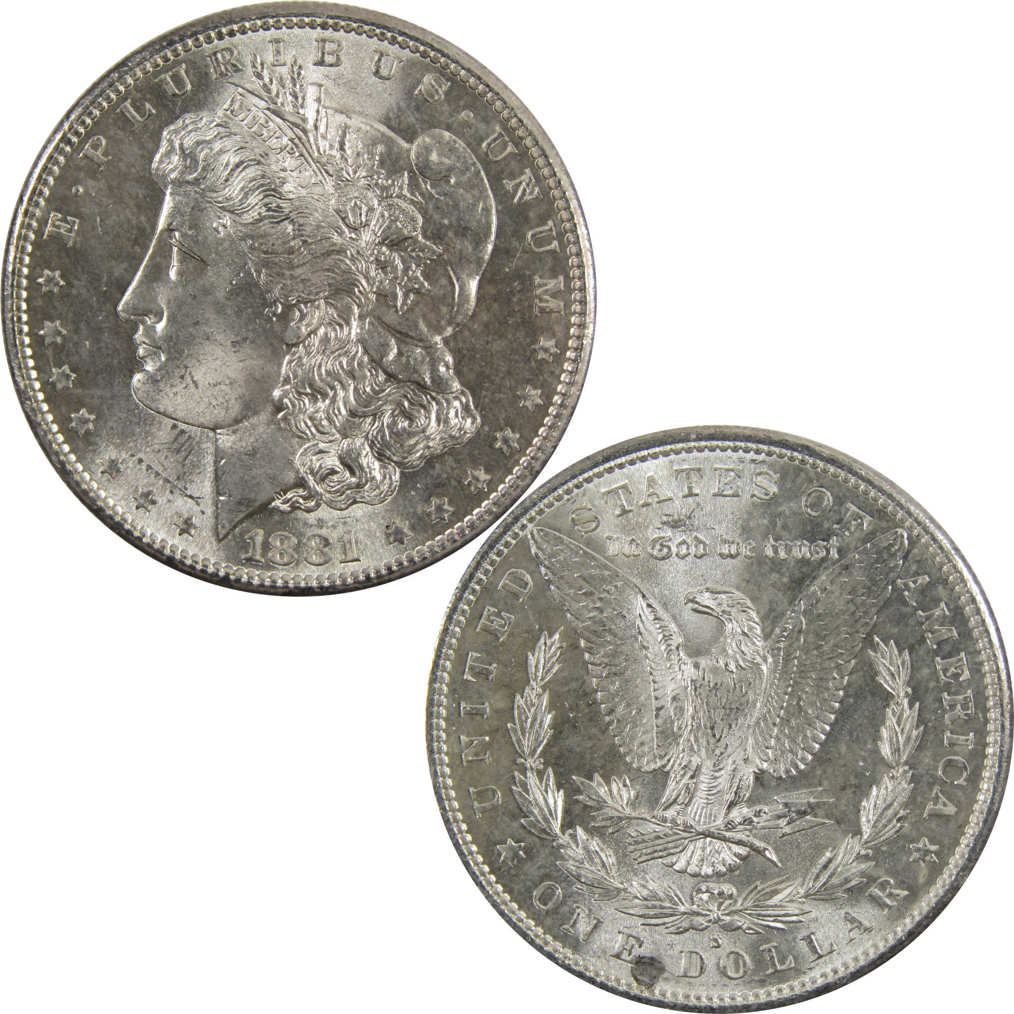 1881 S Morgan Dollar BU Uncirculated 90% Silver $1 Coin SKU:I5309 - Morgan coin - Morgan silver dollar - Morgan silver dollar for sale - Profile Coins &amp; Collectibles