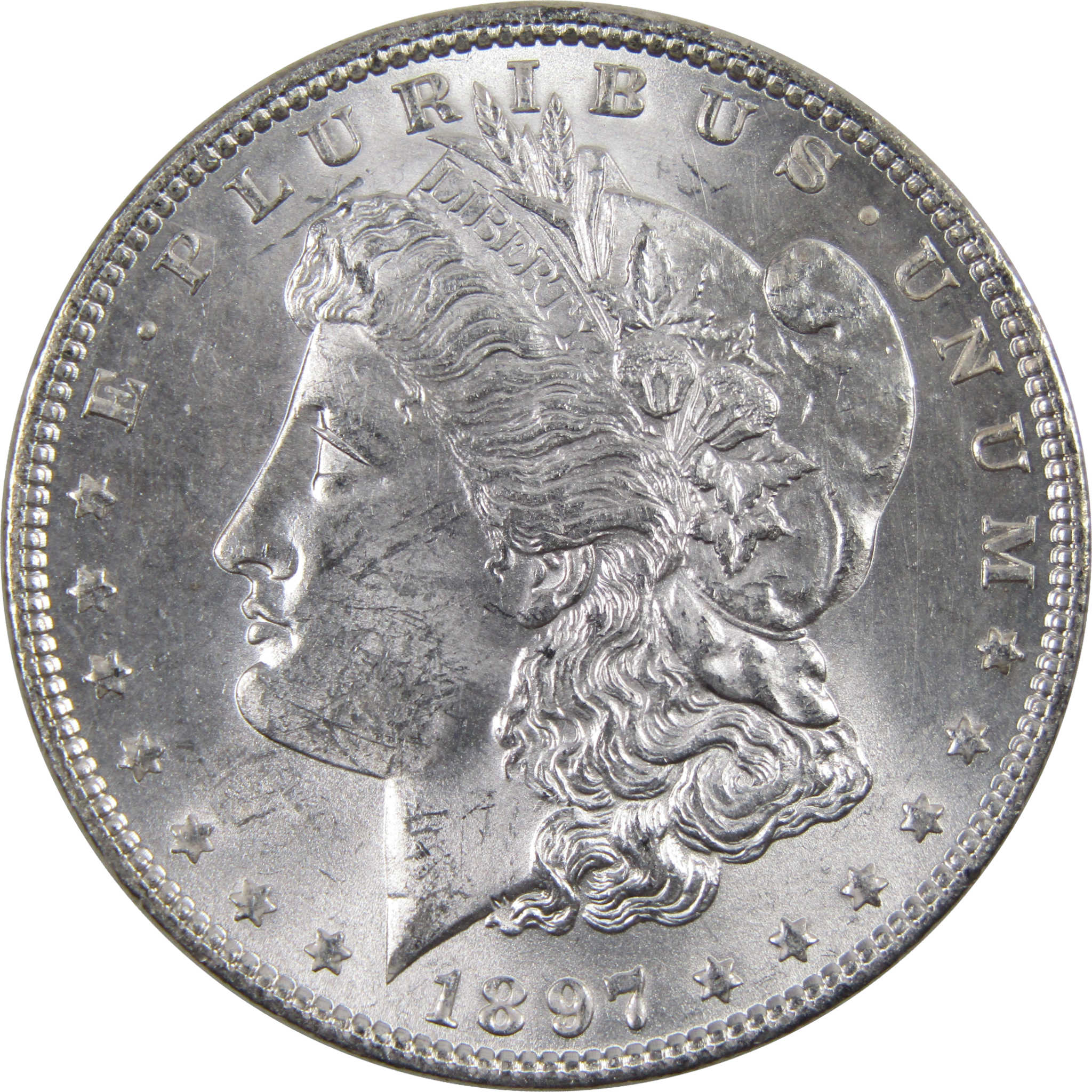 1897 Morgan Dollar BU Choice Uncirculated Mint State Silver SKU:I3460 - Morgan coin - Morgan silver dollar - Morgan silver dollar for sale - Profile Coins &amp; Collectibles