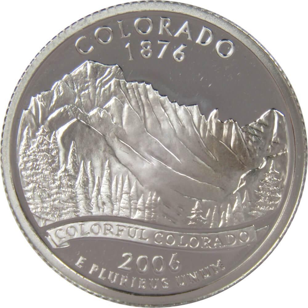 2006 S Colorado State Quarter Choice Proof 90% Silver 25c US Coin Collectible