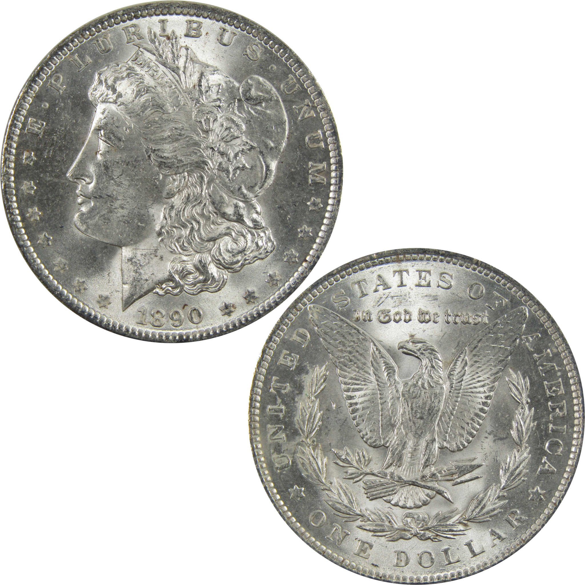 1890 Morgan Dollar BU Uncirculated 90% Silver $1 Coin SKU:I5136 - Morgan coin - Morgan silver dollar - Morgan silver dollar for sale - Profile Coins &amp; Collectibles