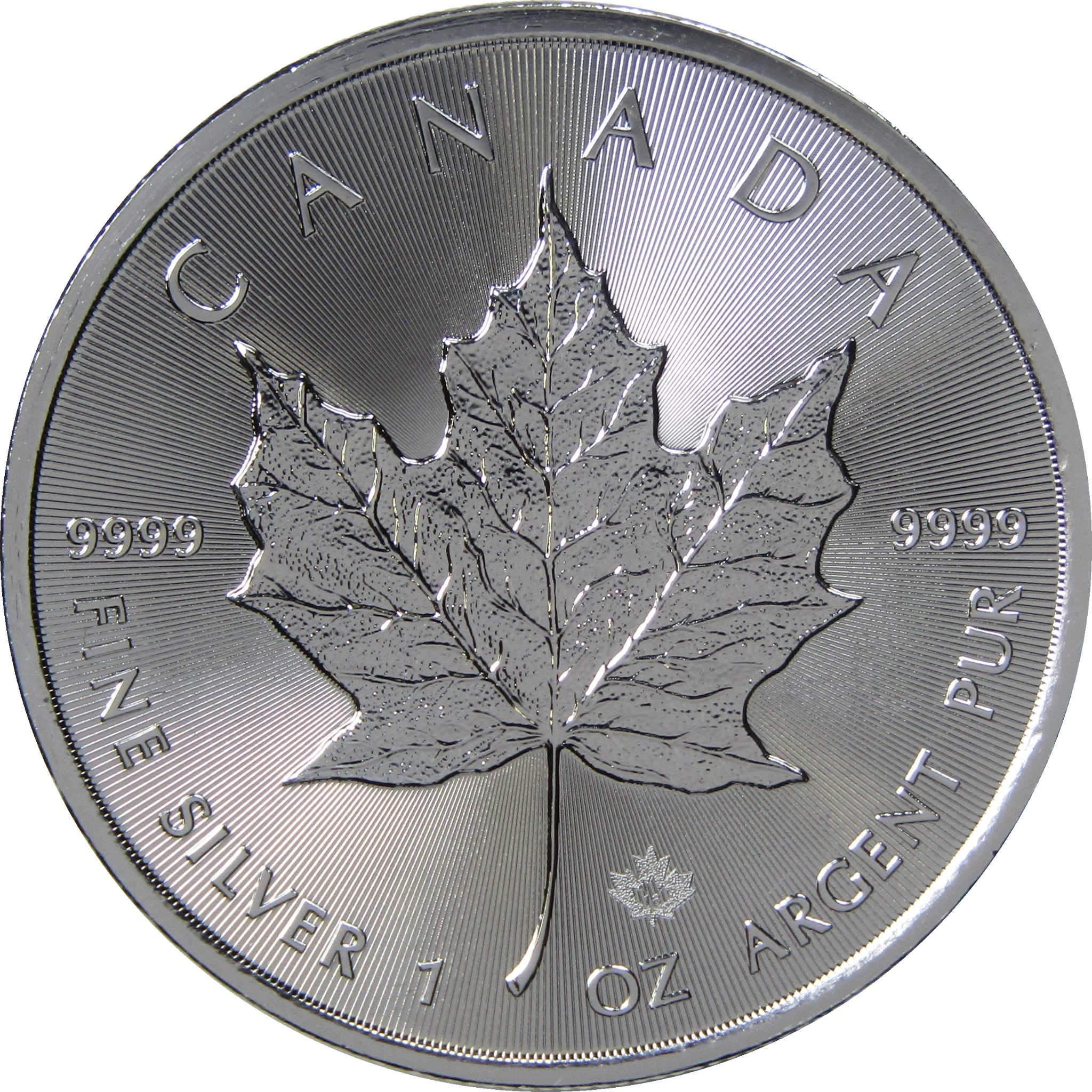 2018 Canadian Maple Leaf BU Brilliant Uncirculated 1 oz .9999 Silver $5 Coin