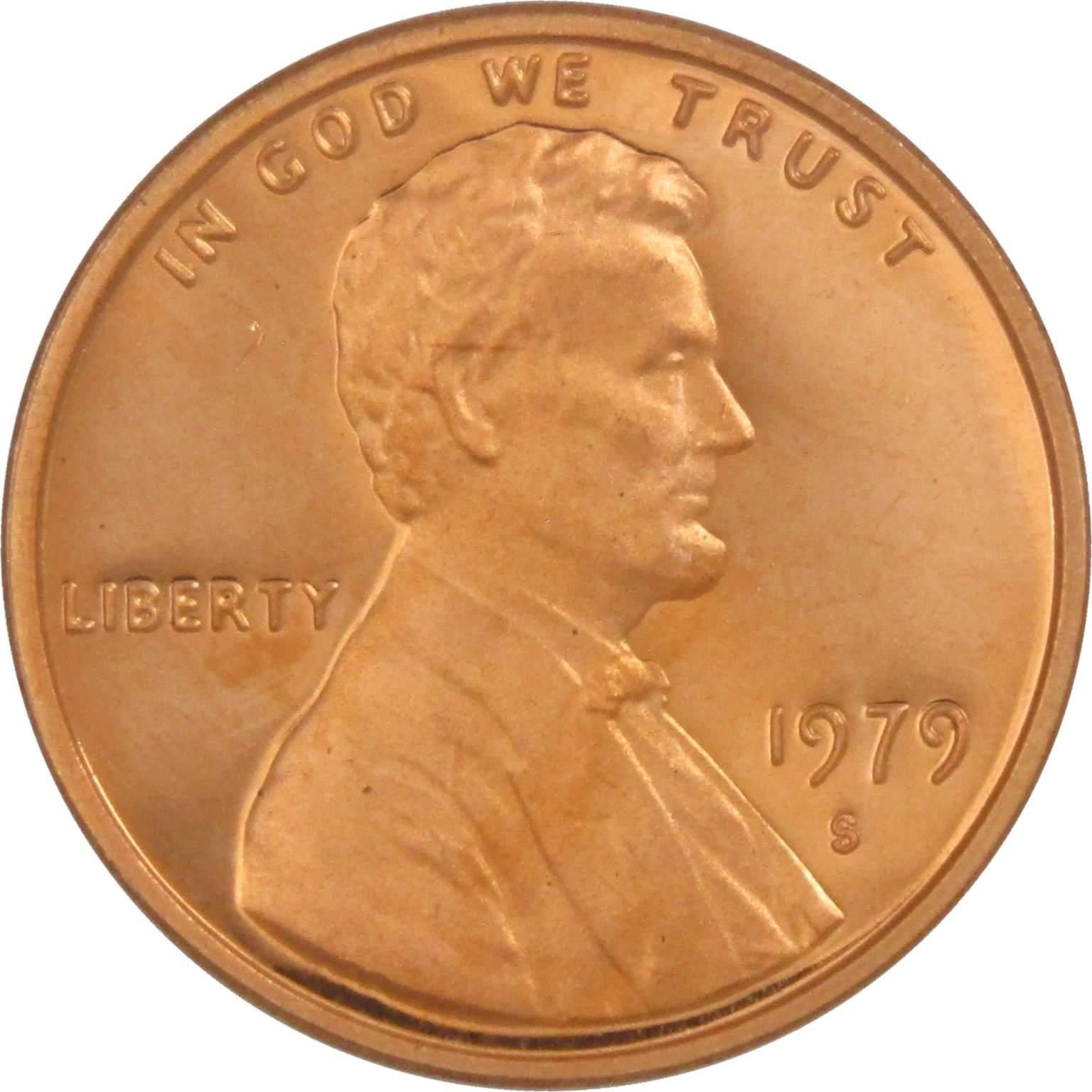 1979 S Type 2 Clear S Lincoln Memorial Cent Choice Proof Penny 1c Coin