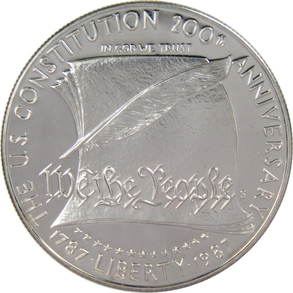 U.S. Constitution Commemorative 1987 S 90% Silver Dollar Proof $1 Coin
