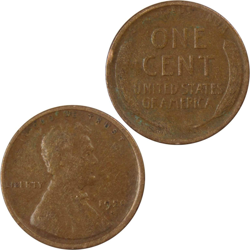 1920 S Lincoln Wheat Cent F Fine Bronze Penny 1c Coin Collectible - Lincoln Cent - Profile Coins &amp; Collectibles