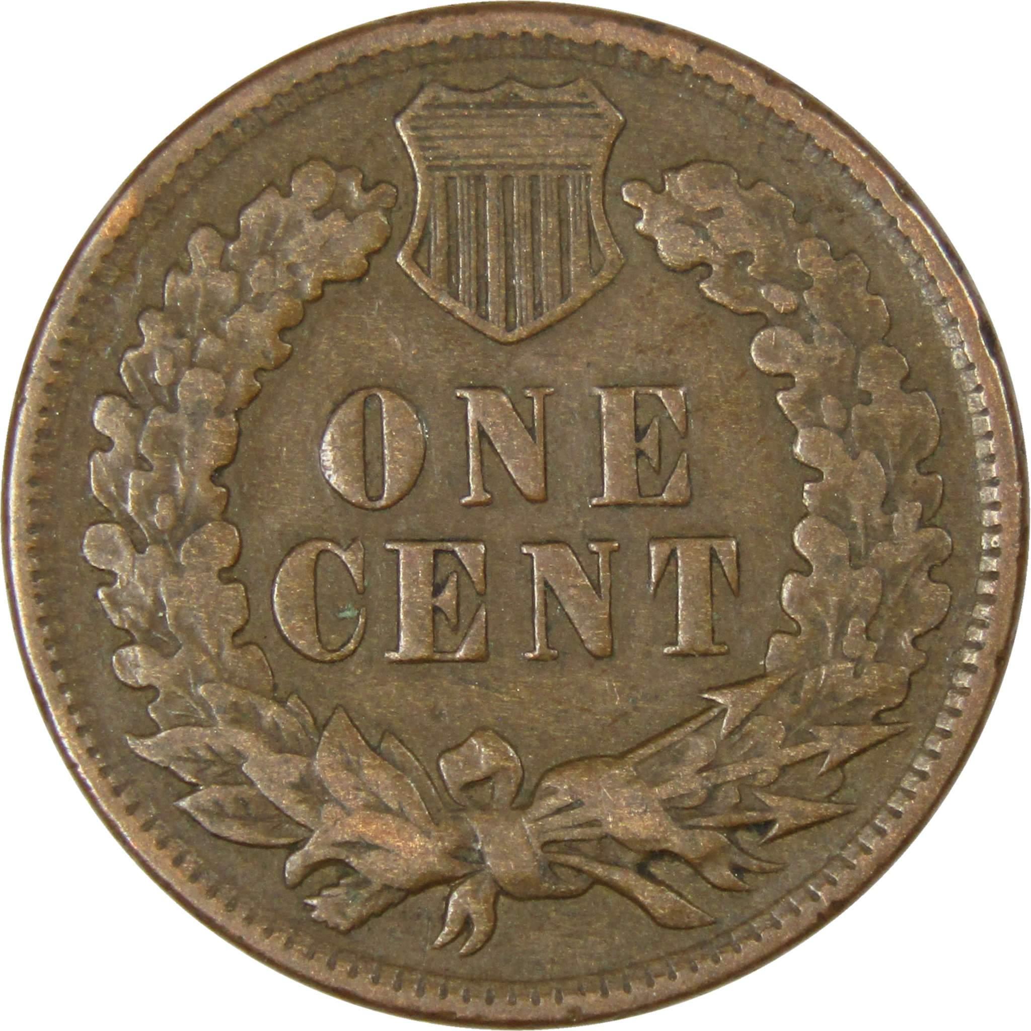 Indian Head Cent F Fine Random Date Bronze Penny 1c Coin Collectible