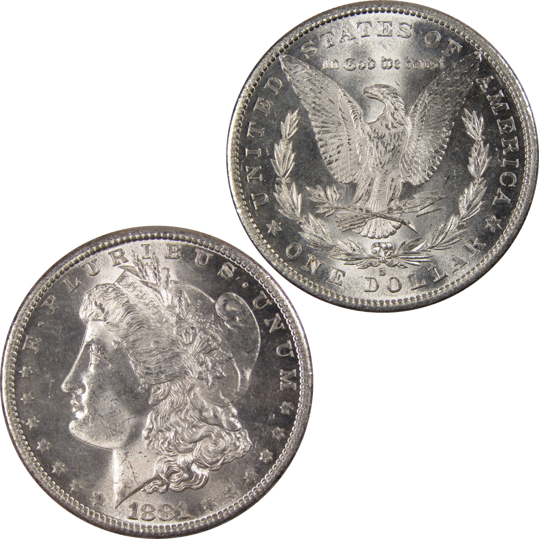 1881 S Morgan Dollar BU Very Choice Uncirculated Silver SKU:IPC7033 - Morgan coin - Morgan silver dollar - Morgan silver dollar for sale - Profile Coins &amp; Collectibles