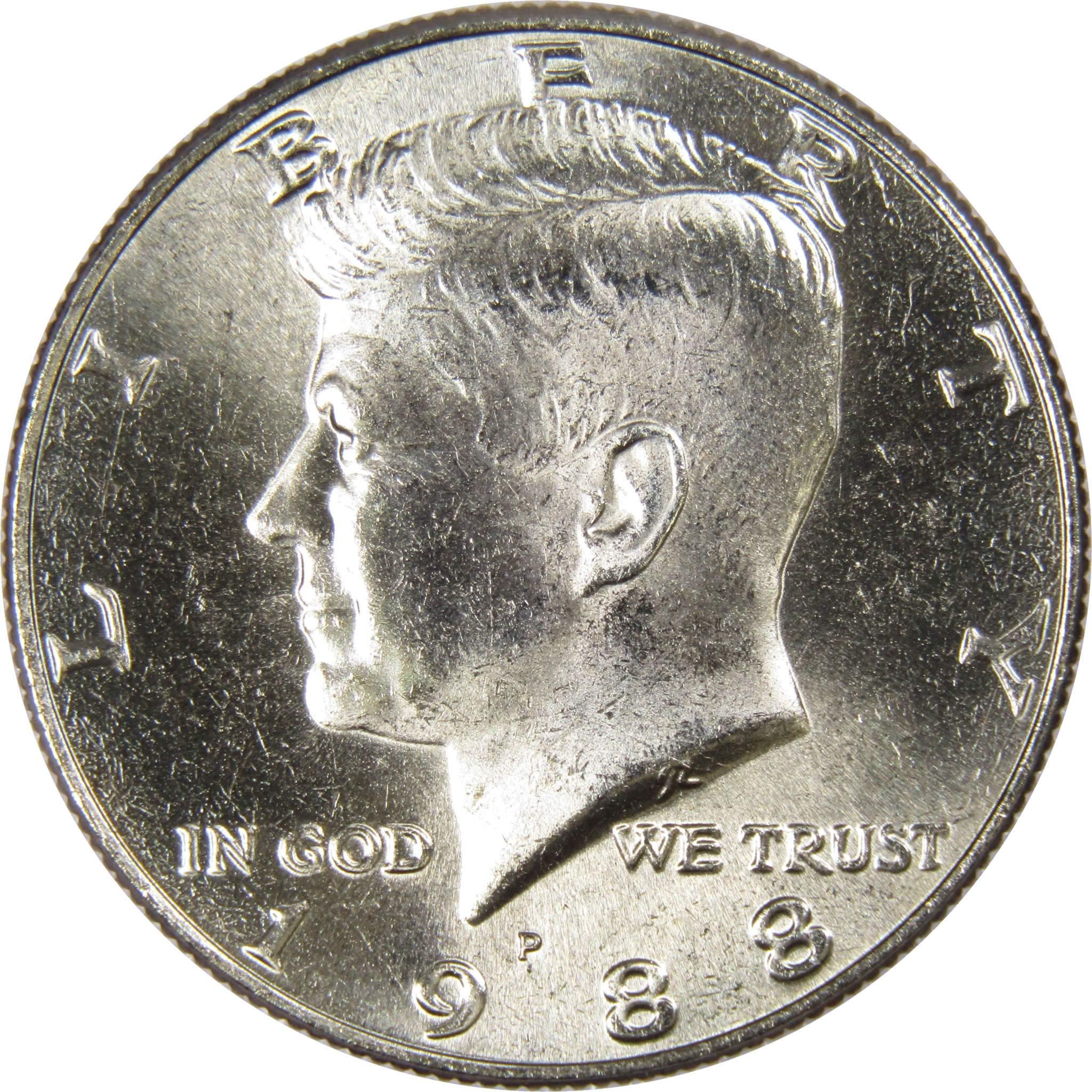 1988 P Kennedy Half Dollar BU Uncirculated Mint State 50c US Coin Collectible