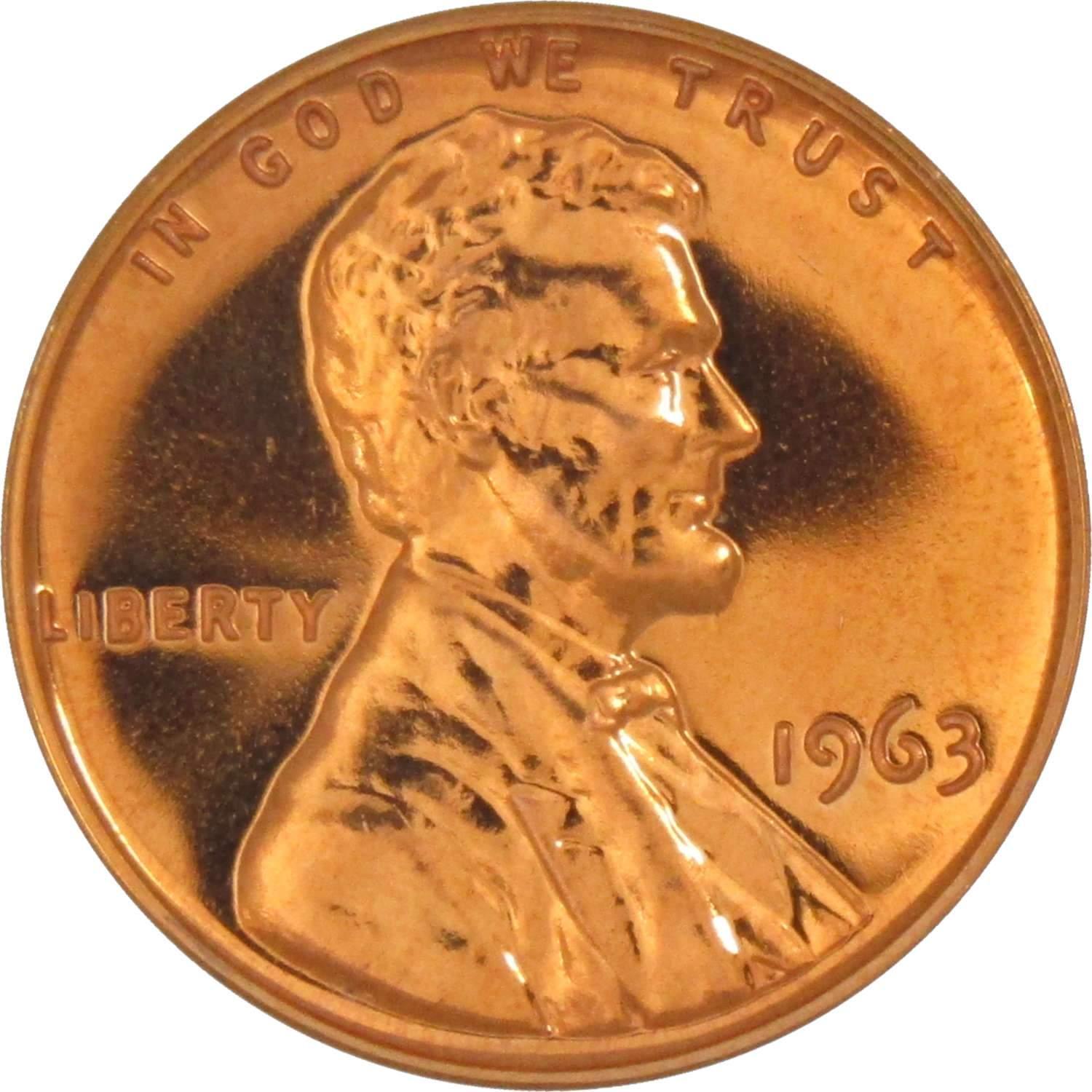 1963 Lincoln Memorial Cent Choice Proof Penny 1c Coin Collectible