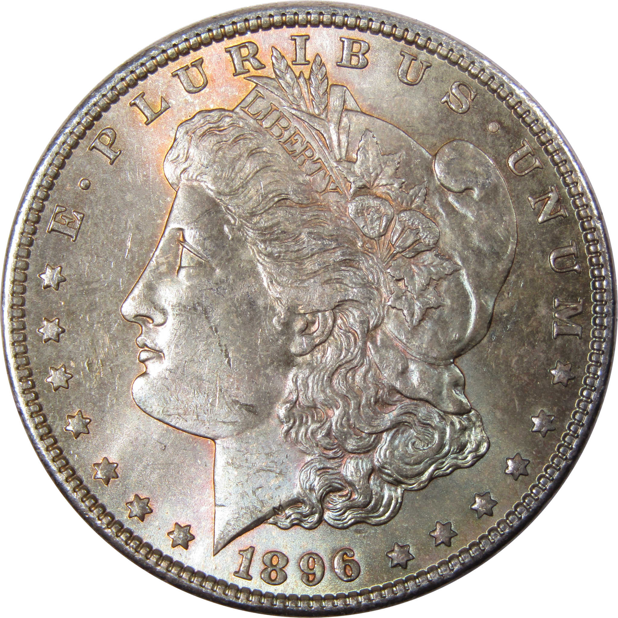 1896 Morgan Dollar BU Uncirculated Mint State Silver Toned SKU:IPC9469
