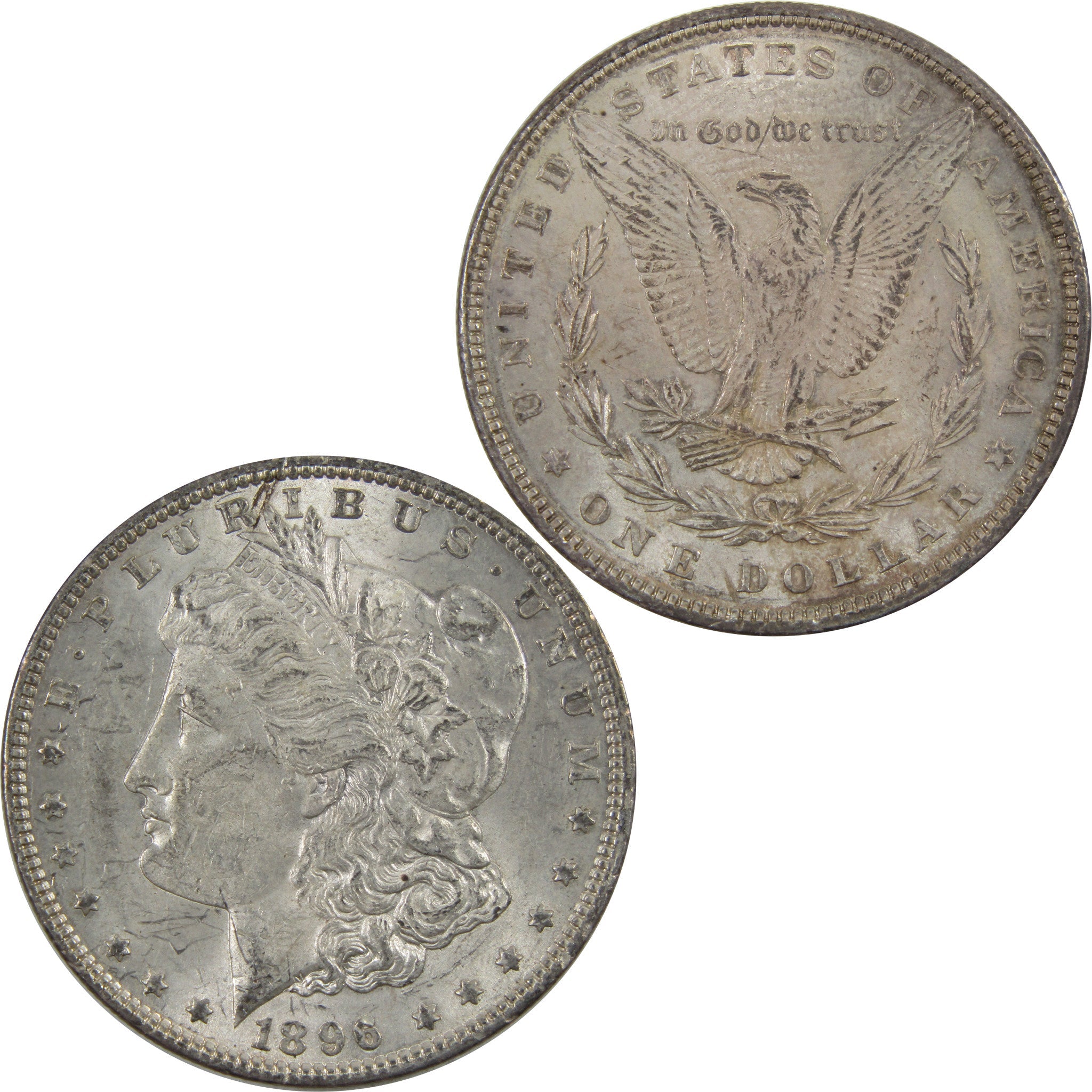 1896 Morgan Dollar AU About Uncirculated 90% Silver $1 Coin SKU:I5511 - Morgan coin - Morgan silver dollar - Morgan silver dollar for sale - Profile Coins &amp; Collectibles