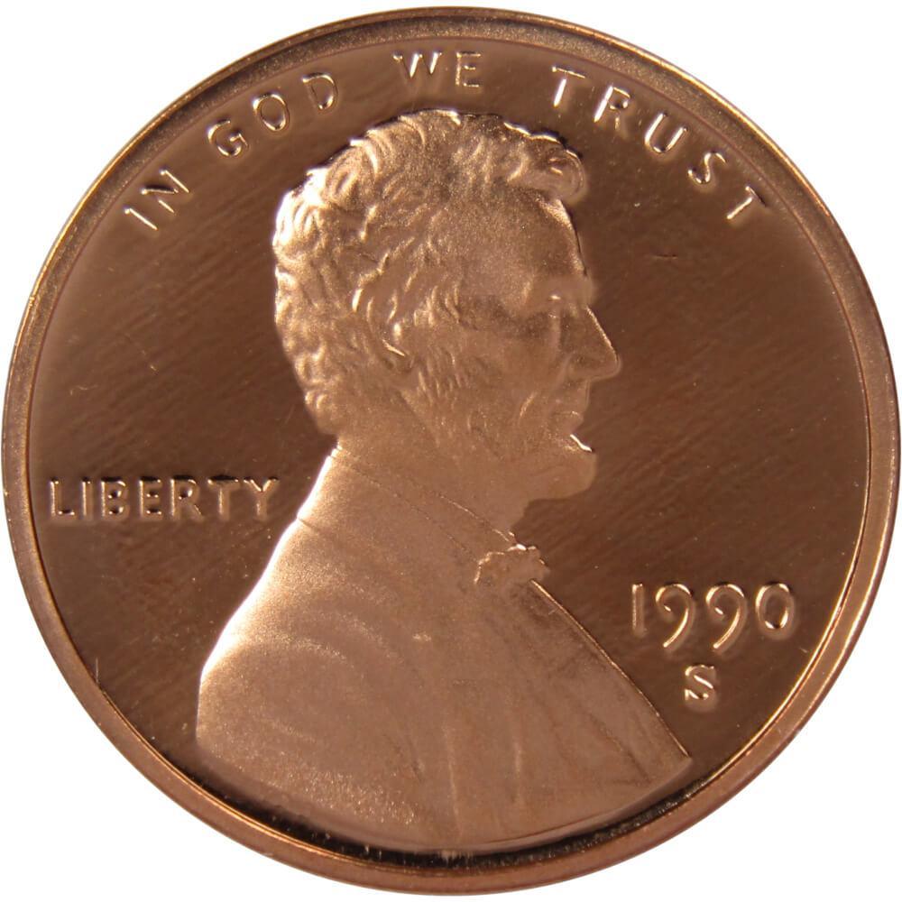 1990 S Lincoln Memorial Cent Choice Proof Penny 1c Coin Collectible