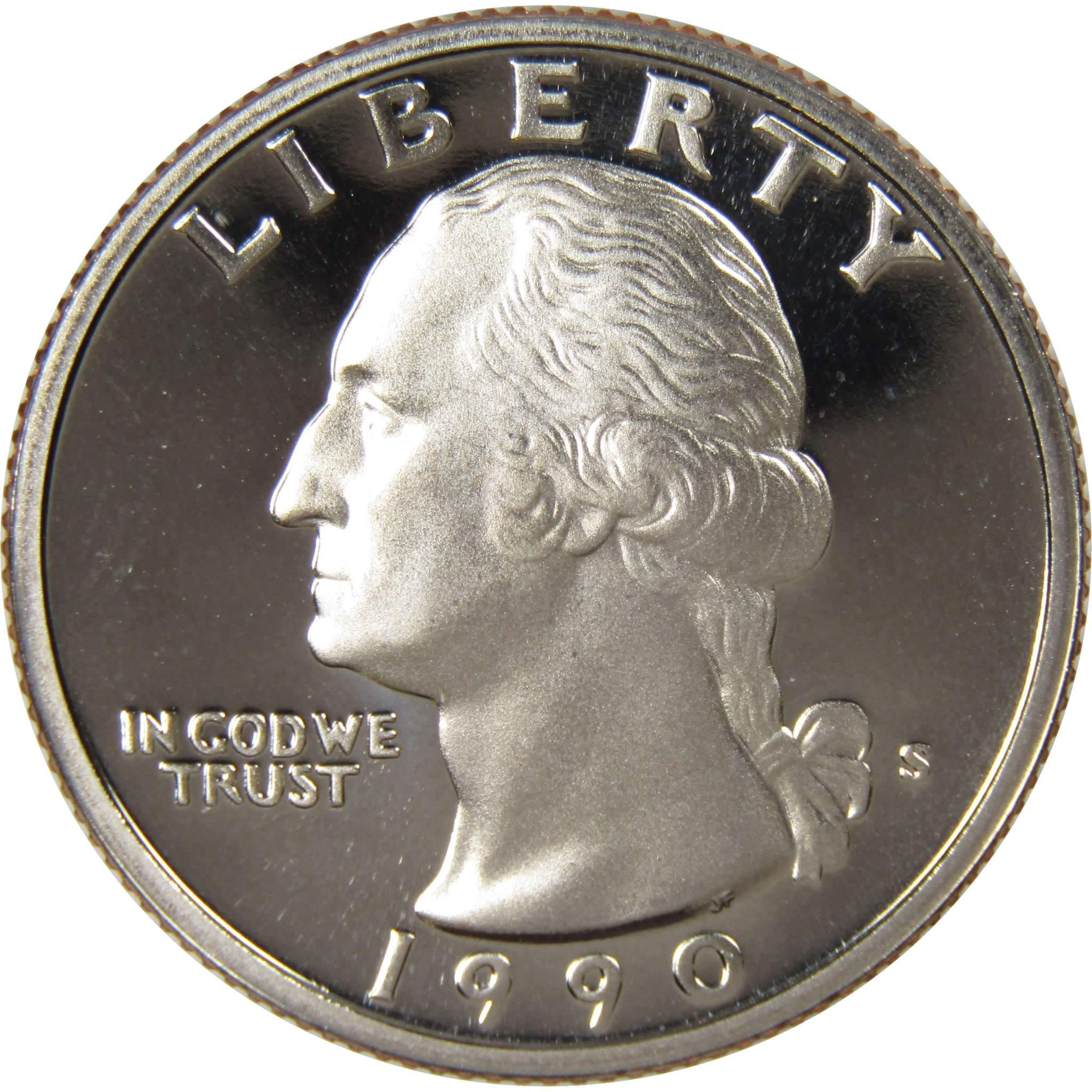 1990 S Washington Quarter Choice Proof 25c US Coin Collectible