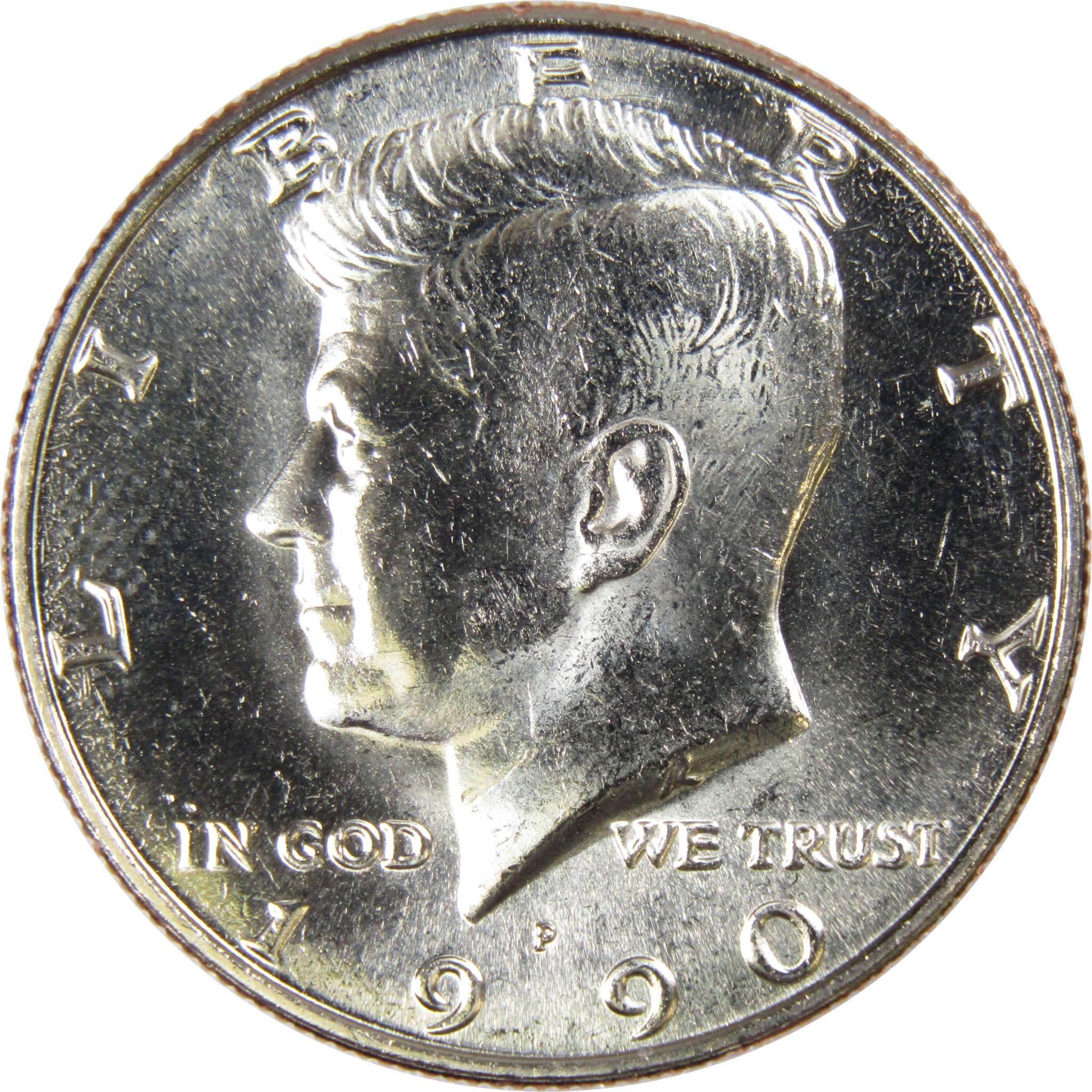 1990 P Kennedy Half Dollar BU Uncirculated Mint State 50c US Coin Collectible