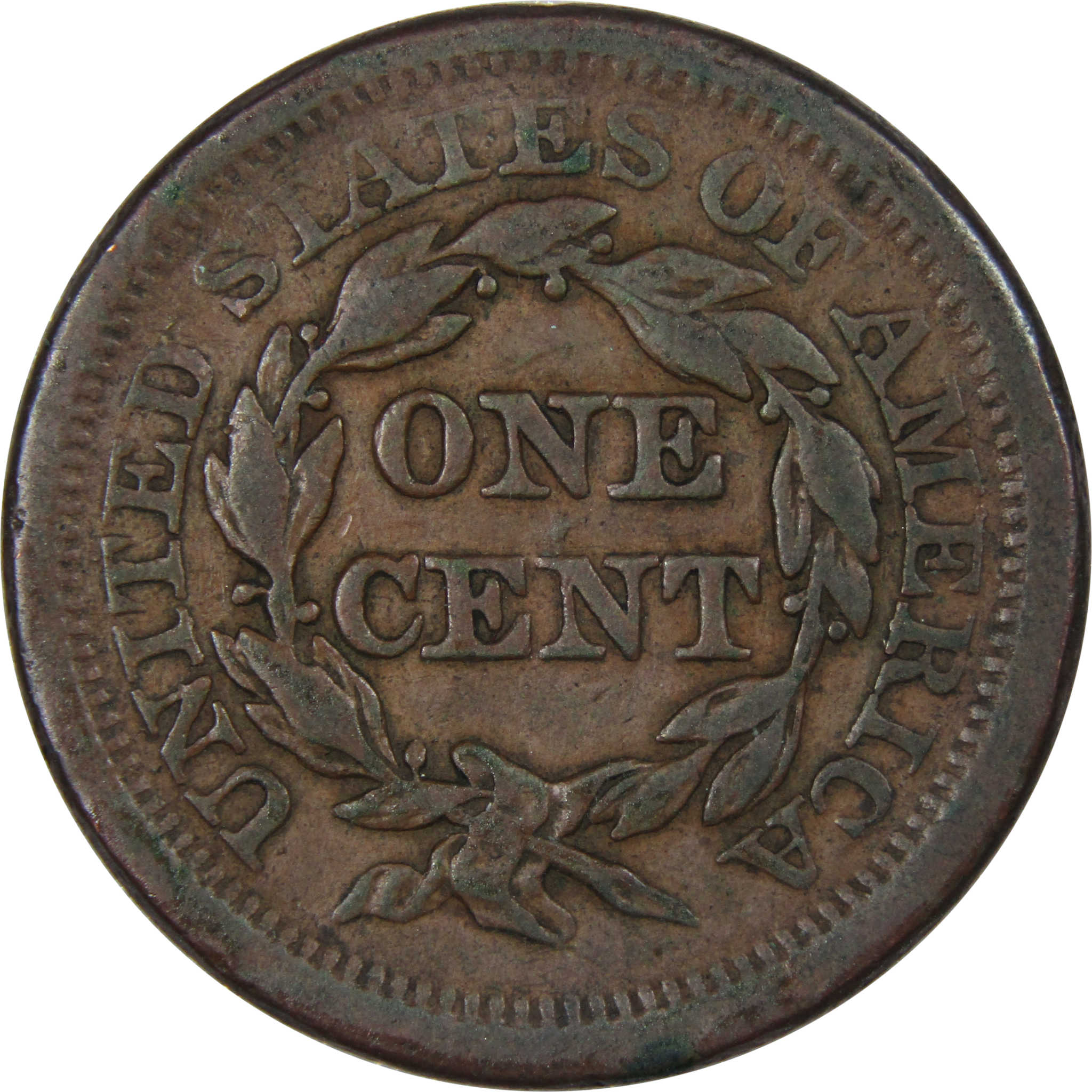 1853 Braided Hair Large Cent F Fine Copper Penny 1c SKU:IPC9862