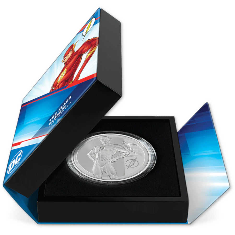 DC Comics The Flash Classic Fine Silver Proof 2022 Niue COA SKU:OPC48