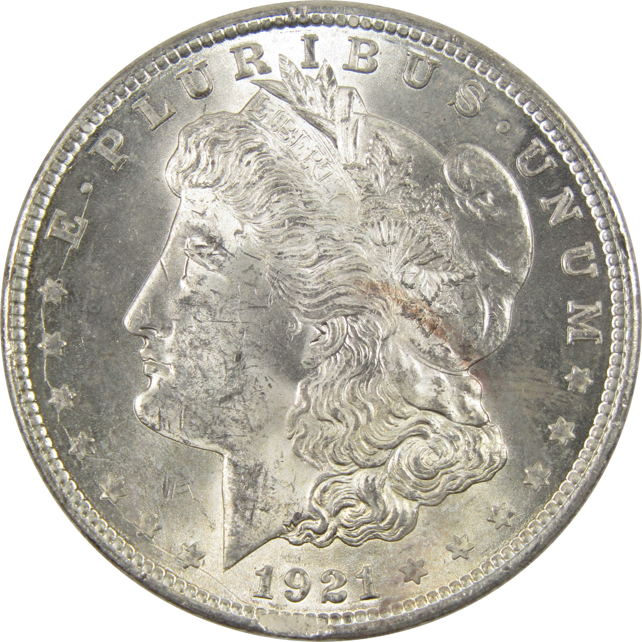 1921 Morgan Dollar Silver $1 Clipped Planchet Mint Error SKU:IPC818
