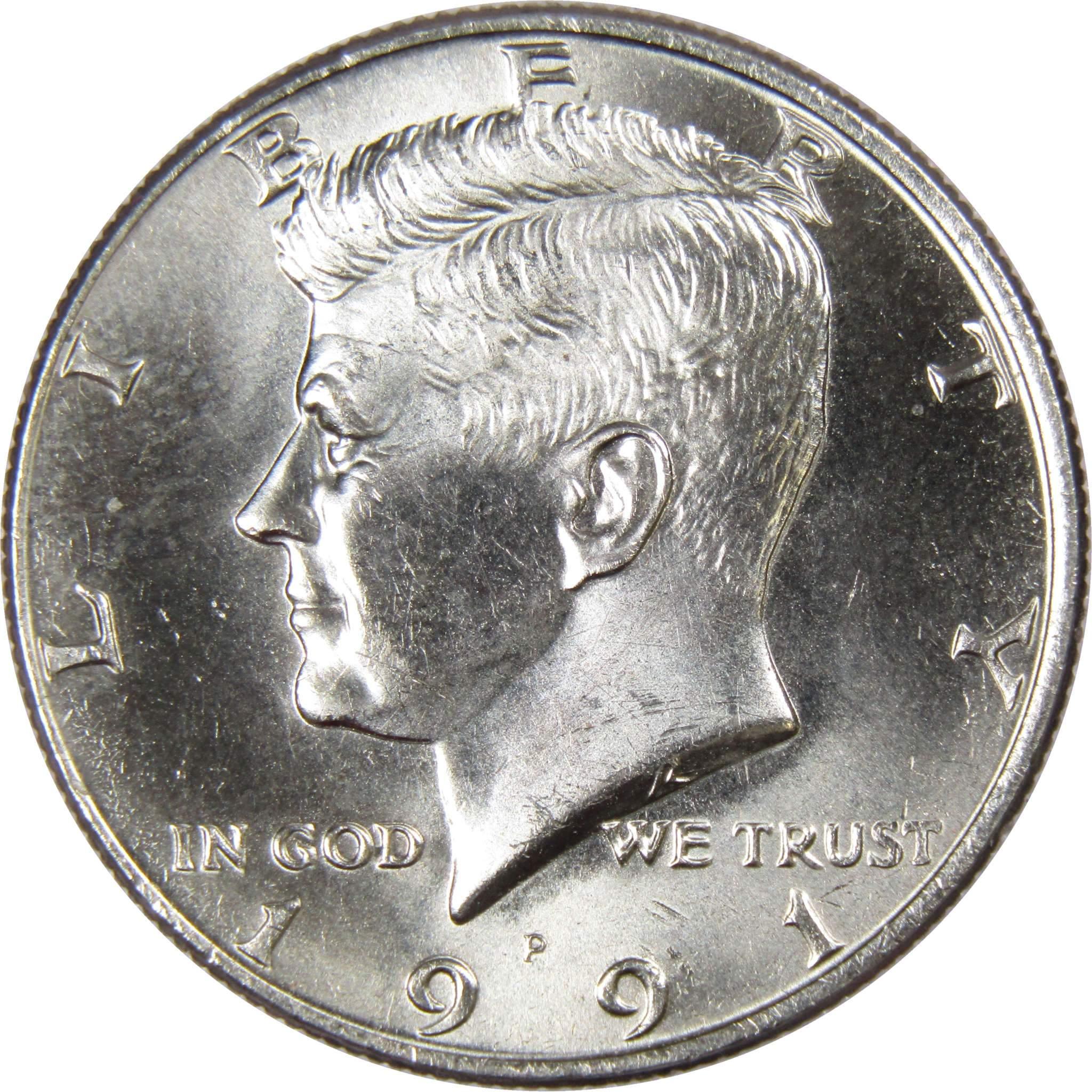 1991 P Kennedy Half Dollar BU Uncirculated Mint State 50c US Coin Collectible