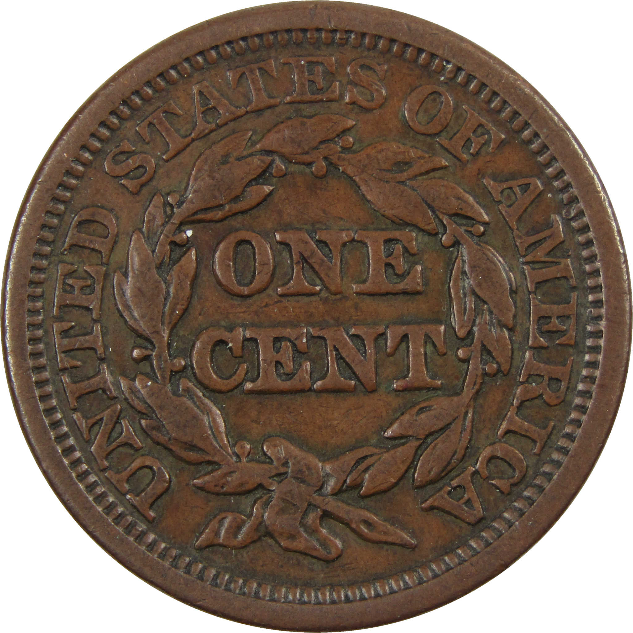 1849 Braided Hair Large Cent VF Very Fine Copper Penny 1c SKU:I4284