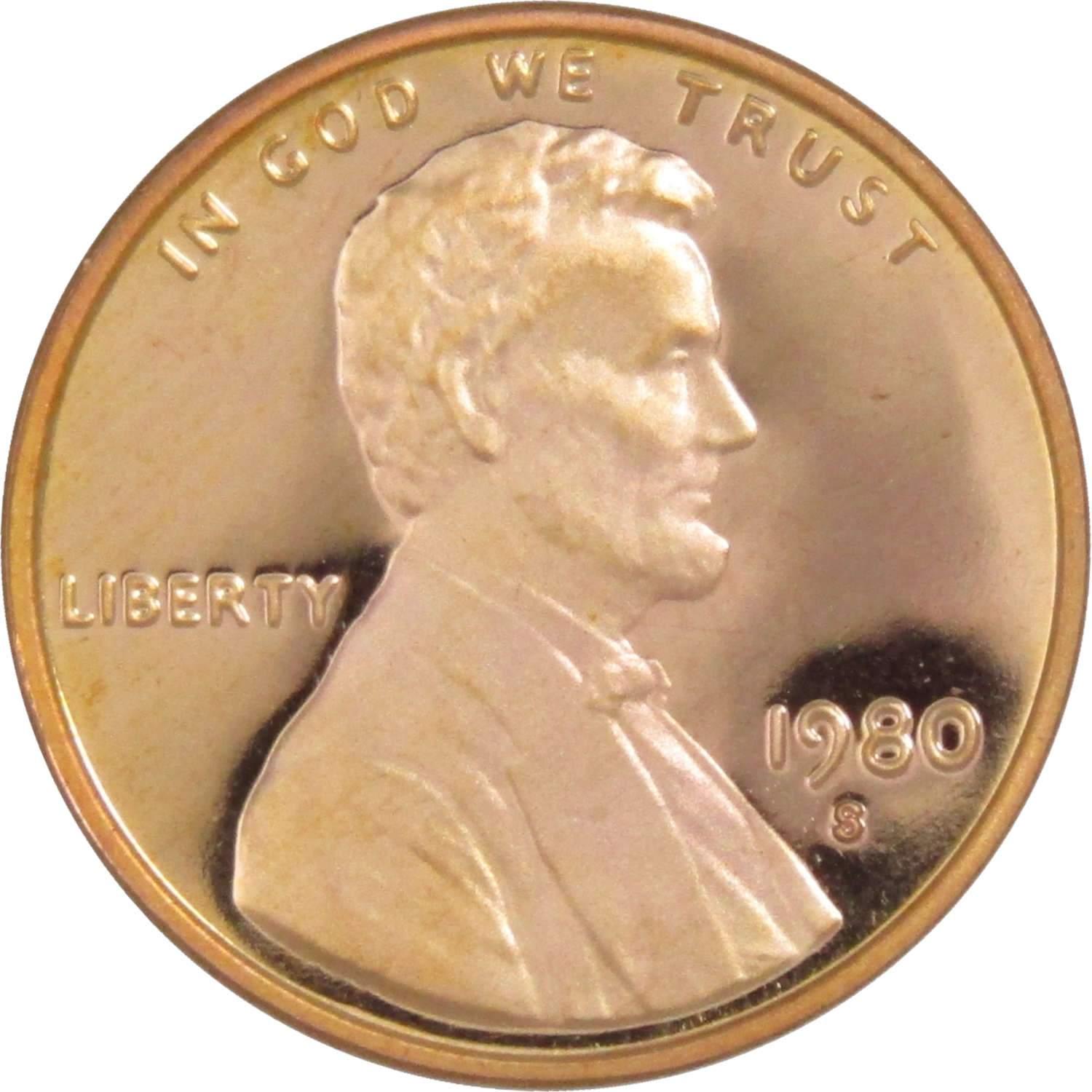1980 S Lincoln Memorial Cent Choice Proof Penny 1c Coin Collectible