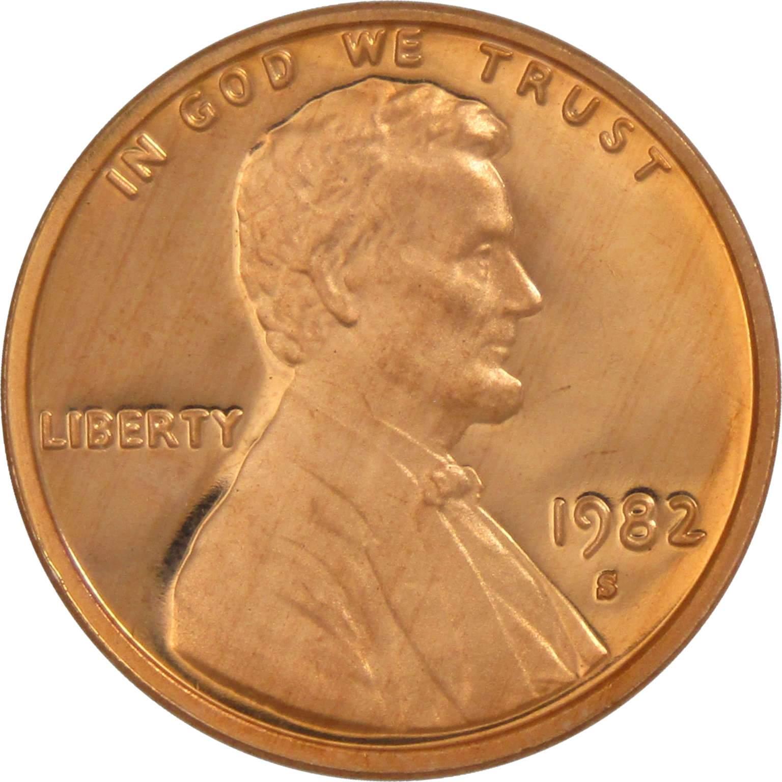 1982 S Lincoln Memorial Cent Choice Proof Penny 1c Coin Collectible