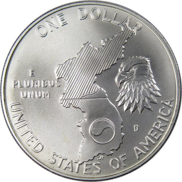 Korean War Memorial Commemorative 1991 D 90 Silver Dollar 1 Coin