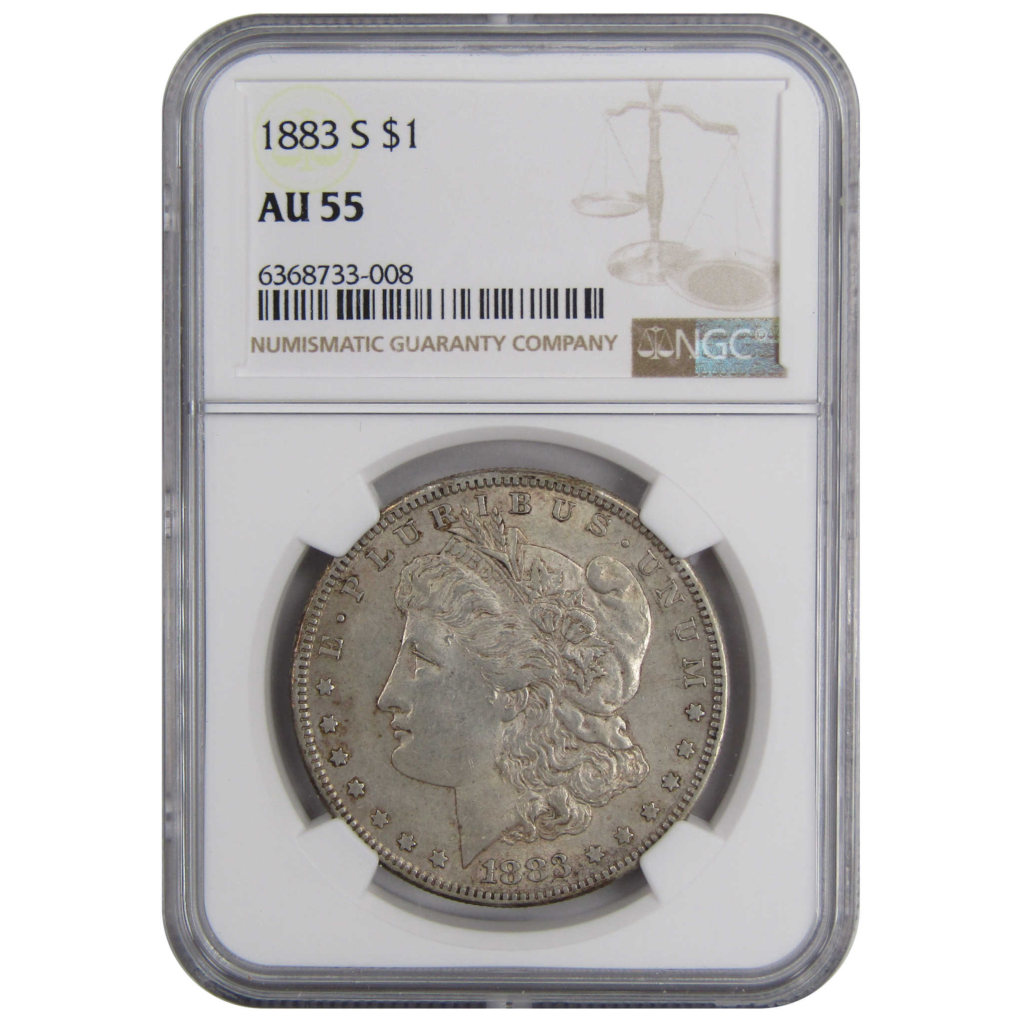 1883 S Morgan Dollar AU 55 NGC 90% Silver US Coin SKU:I2306 - Morgan coin - Morgan silver dollar - Morgan silver dollar for sale - Profile Coins &amp; Collectibles